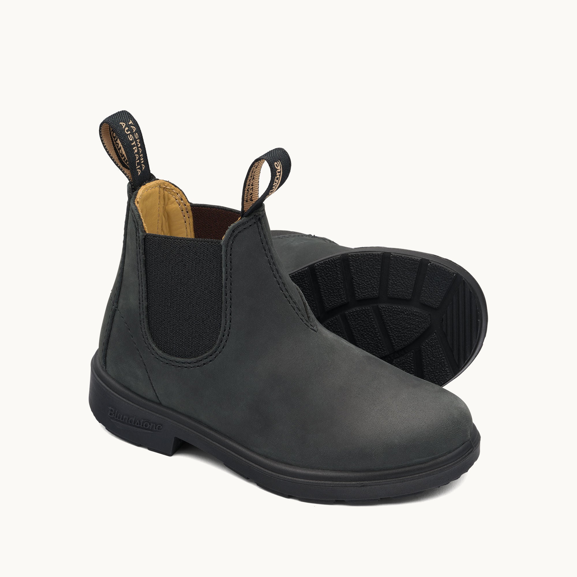 Rustic Black Leather Chelsea Boots, Kids' Series 1325 - Blundstone