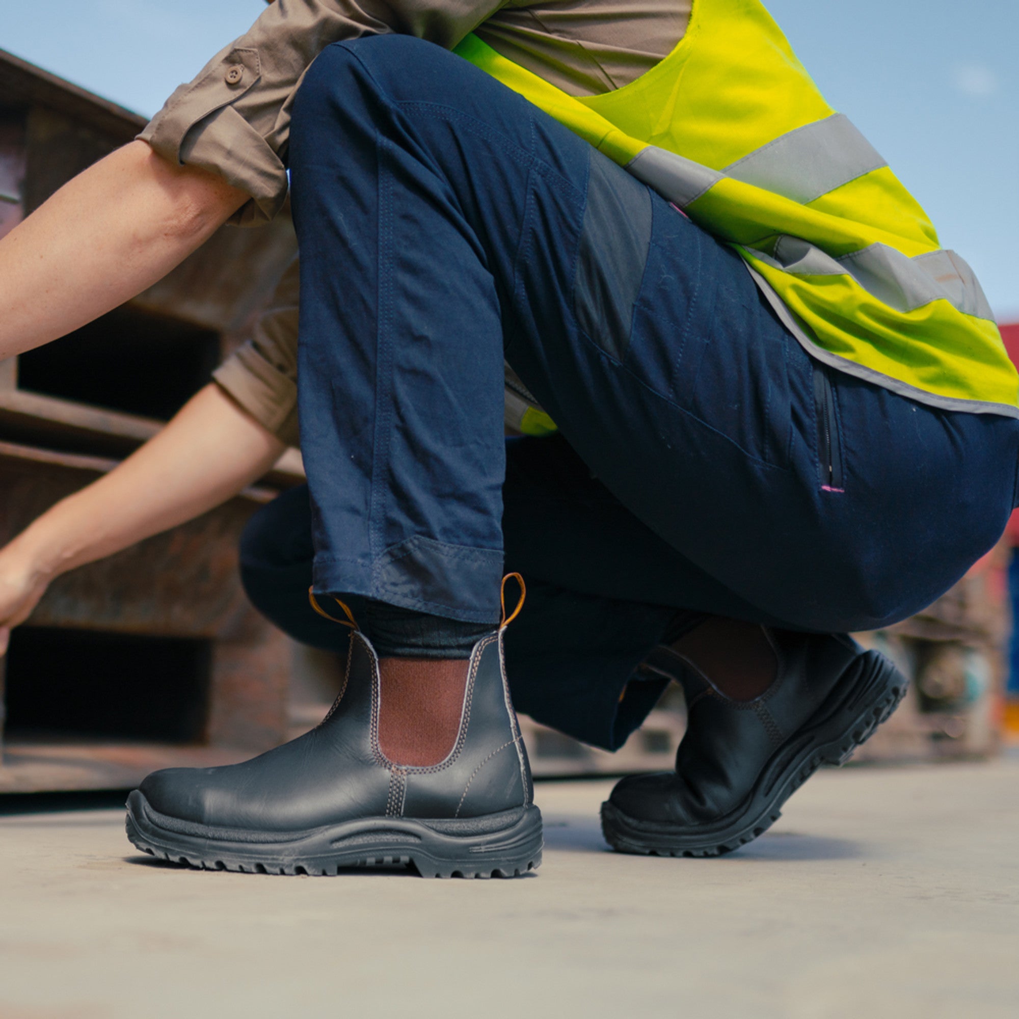 Stout Brown Premium Leather Chelsea Boots, Work Series 172