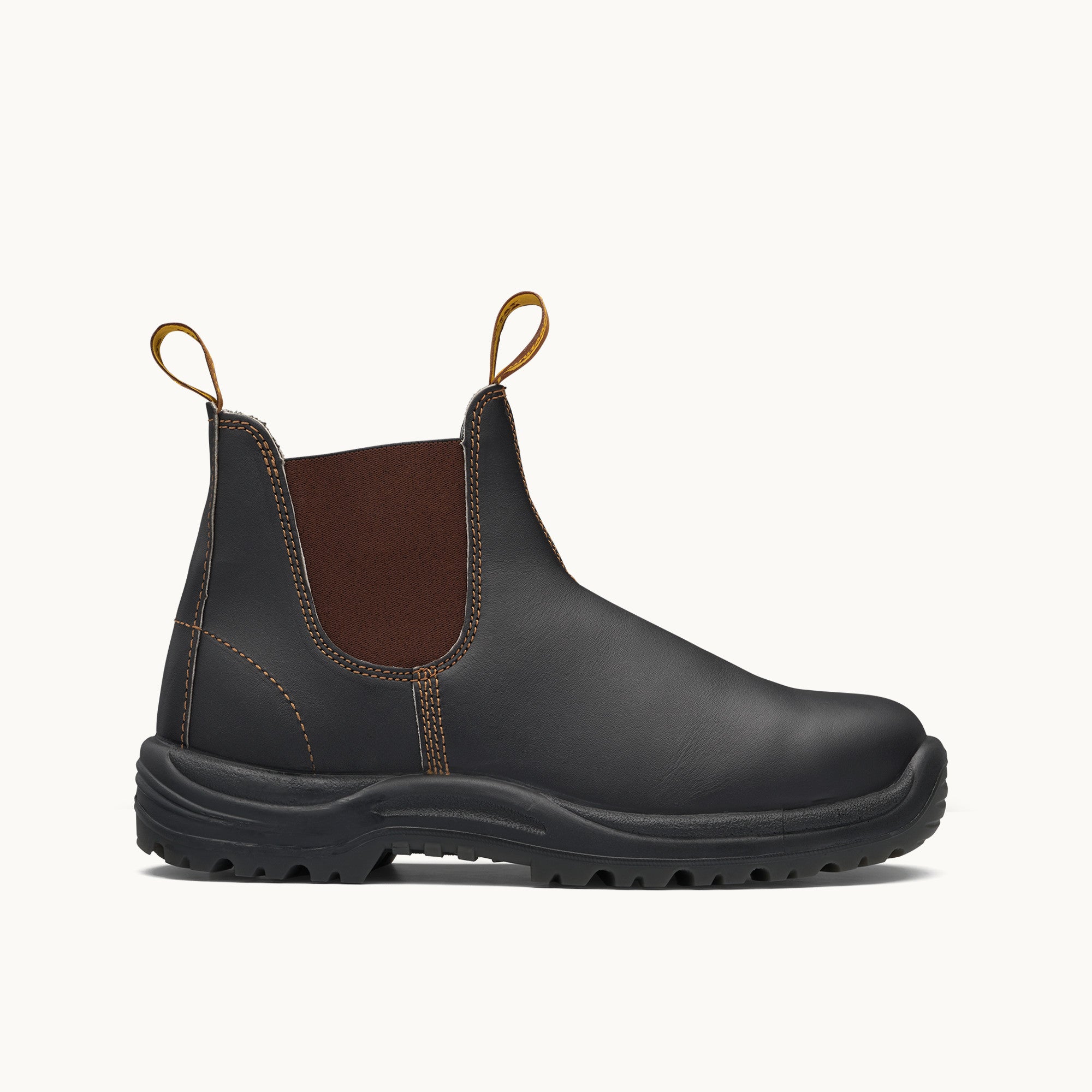 Stout Brown Premium Leather Chelsea Boots, Work Series 172