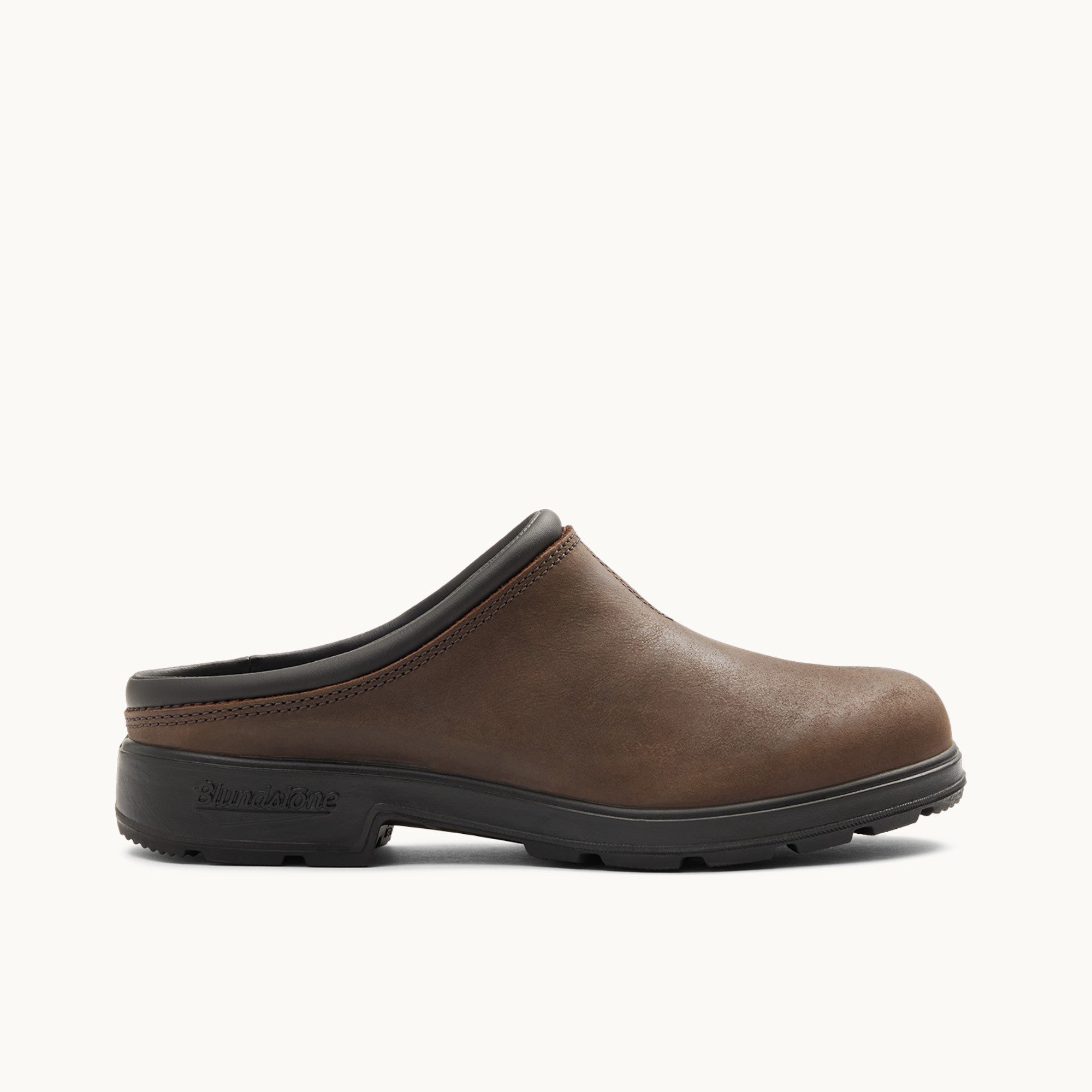 Antique Brown Premium Leather Slip-on Clogs, Women's Originals