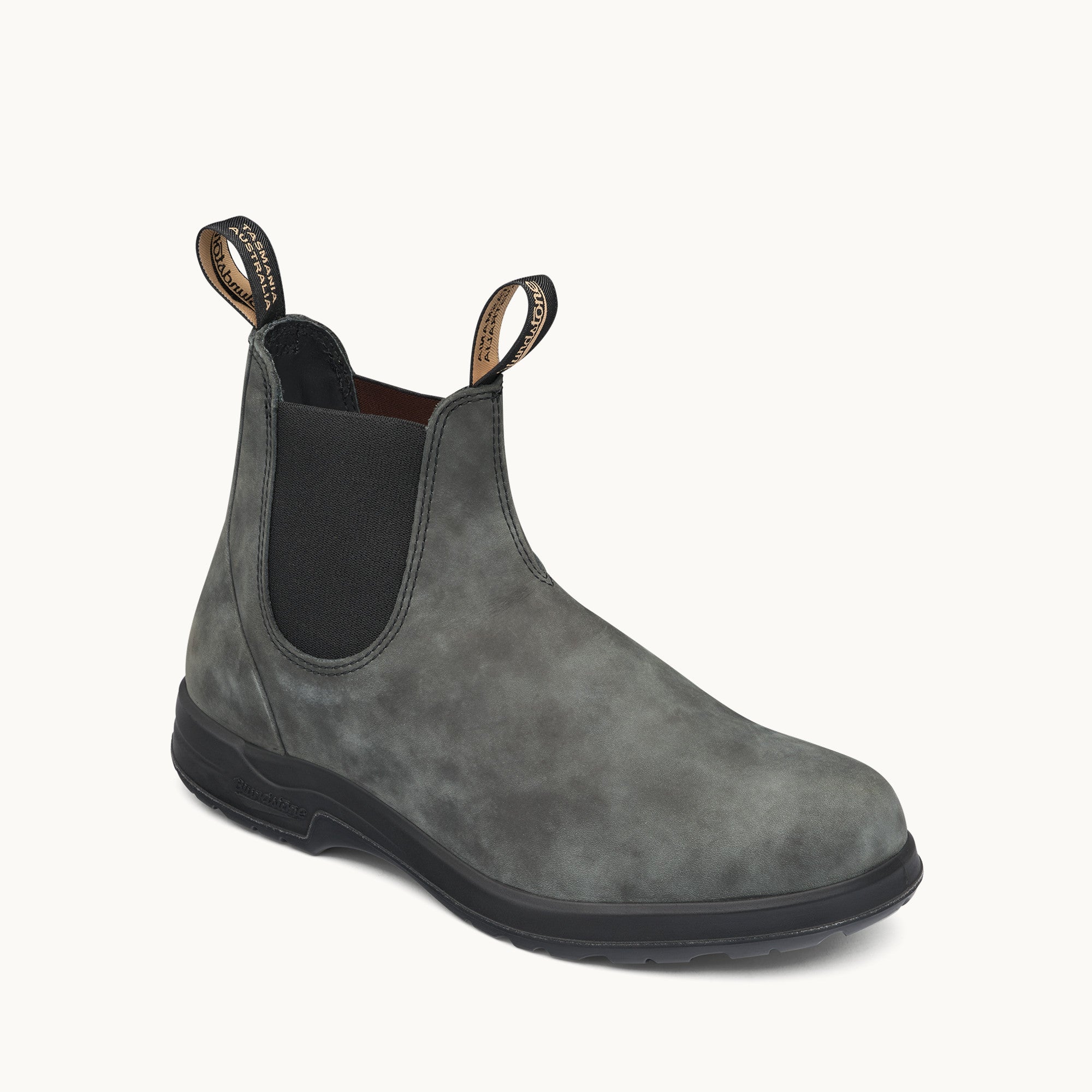 Rustic Black Premium Leather Chelsea Boots, Men's All-Terrain 2055