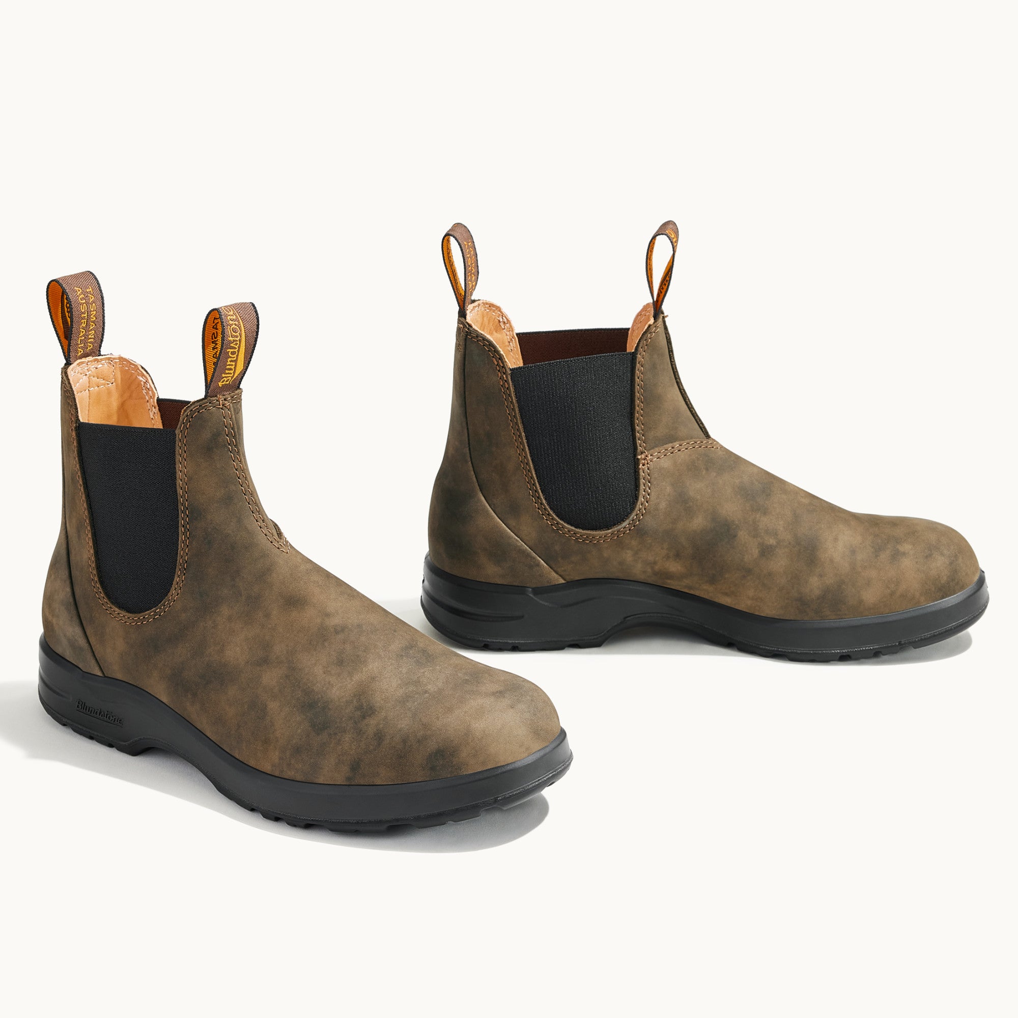Rustic Brown Premium Leather Chelsea Boots, Men's All-Terrain 2056