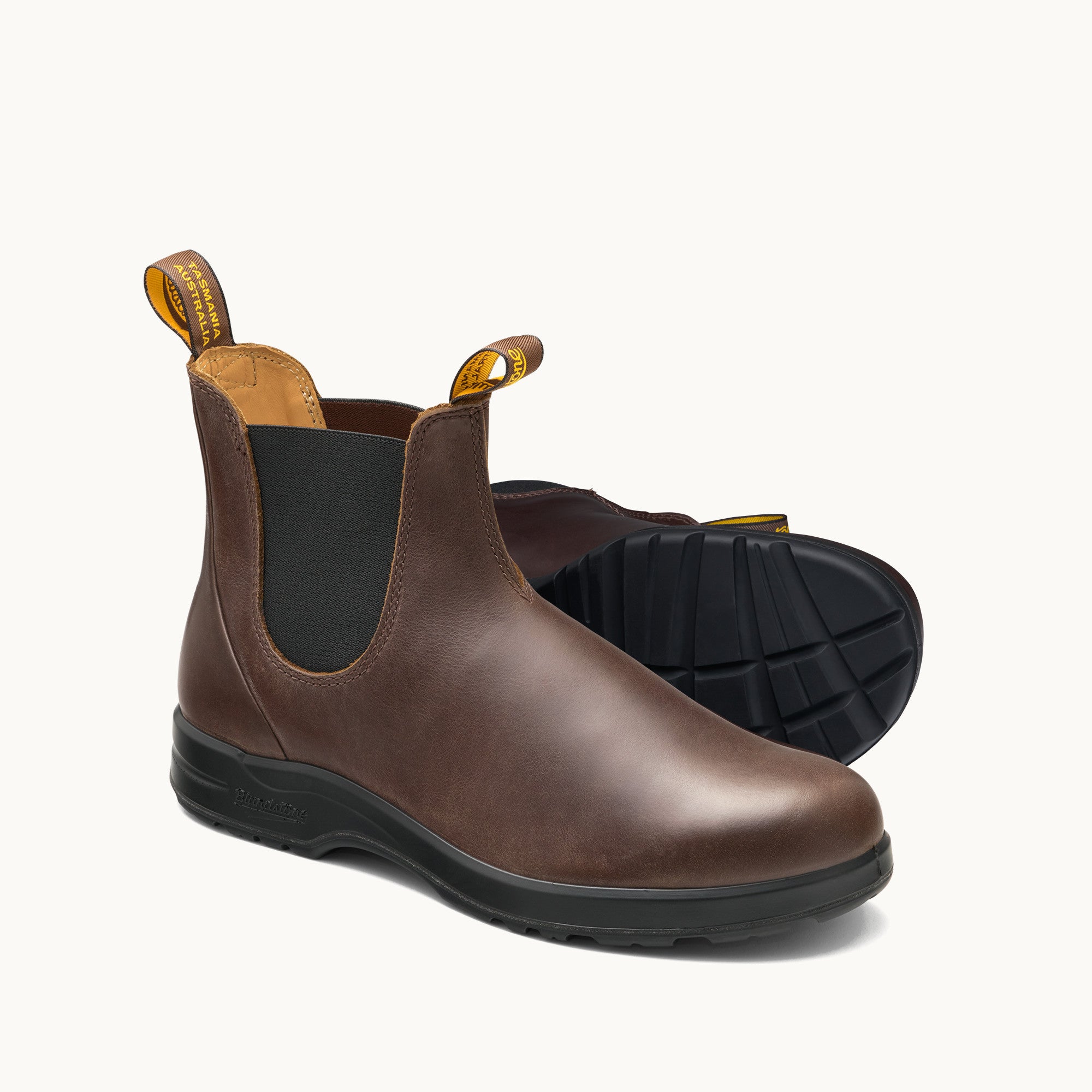 Cocoa Brown Premium Leather Chelsea Boots, Men's All-Terrain 2057