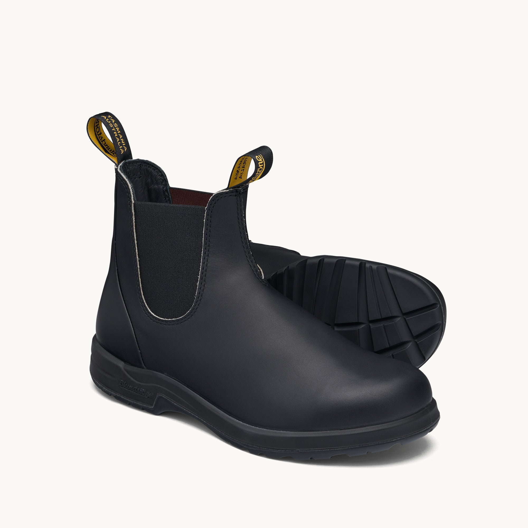 Black Premium Leather Chelsea Boots, Men's All-Terrain 2058