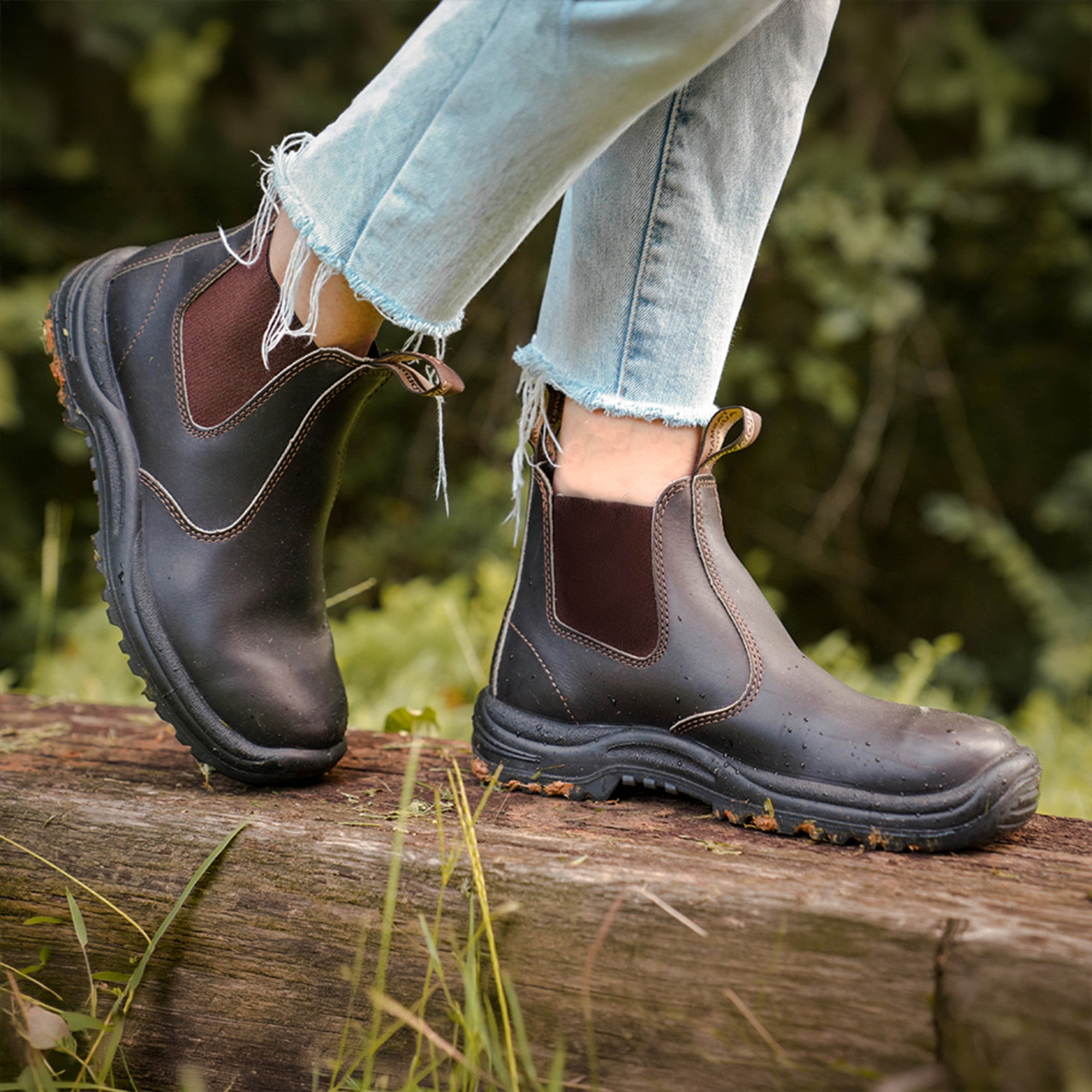 Stout Brown Premium Oil Tanned Leather Chelsea Boots, Work Series