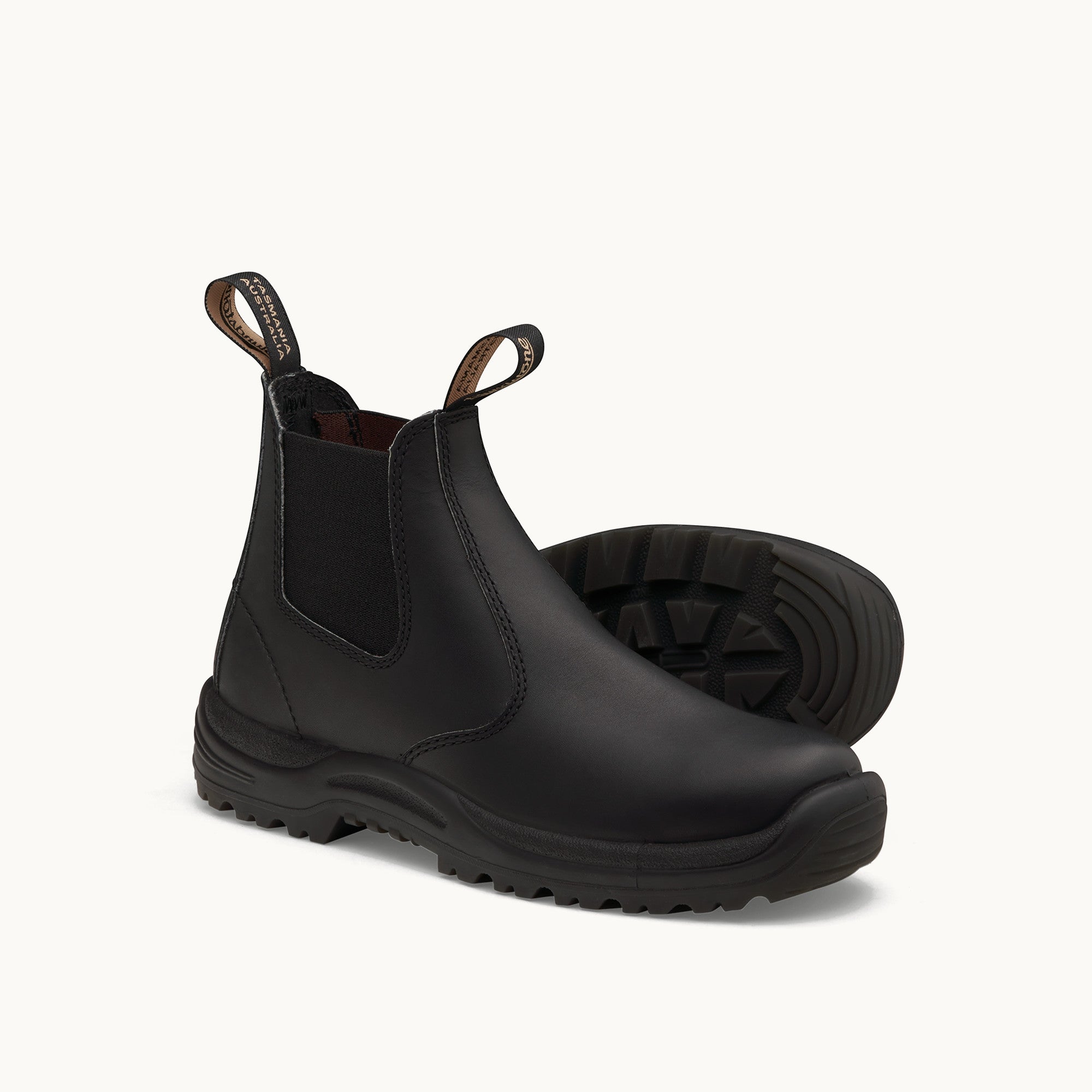 Black Premium Leather Chelsea Boots, Work Series 491 - Blundstone