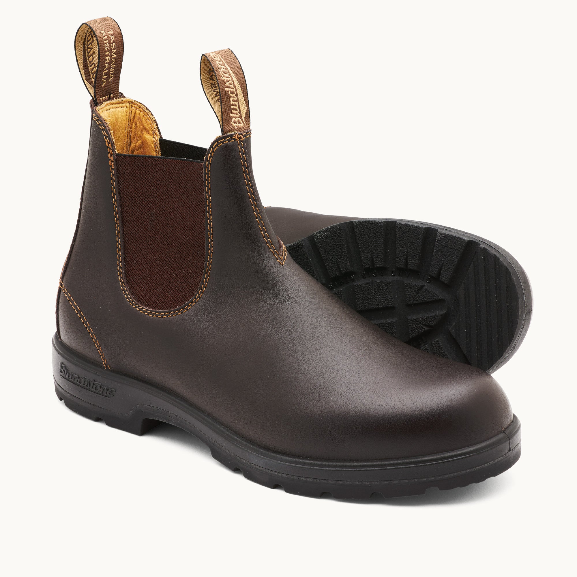 靴 Blundstone 550 WalnutBrown UK8 Walnut Brown Premium Leather Chelsea Boots, Men's Classics 550