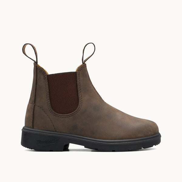 Rustic Brown Leather Chelsea Boots, Kids' Series 565 - Blundstone