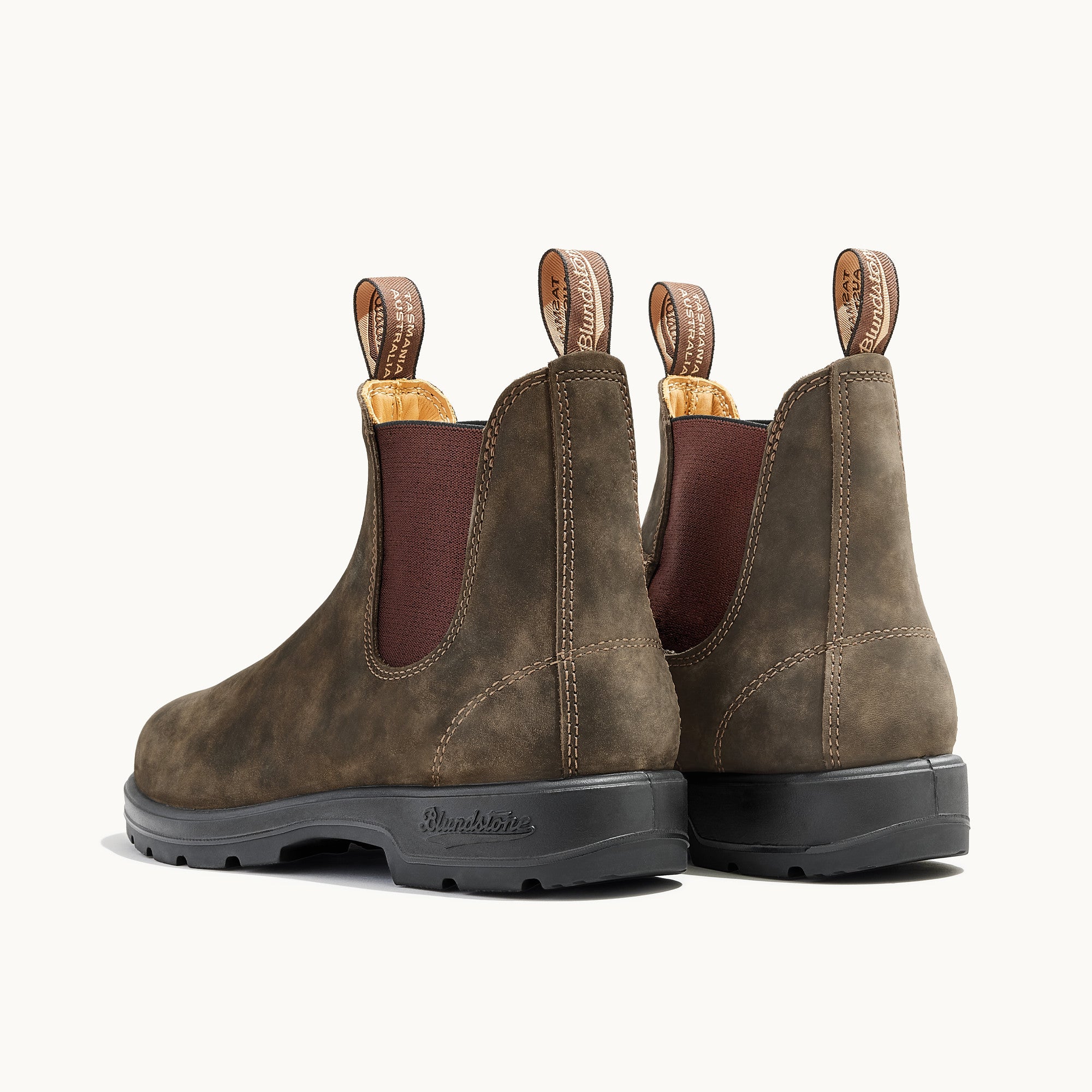 Rustic Brown Premium Leather Chelsea Boots, Women's Classics 585