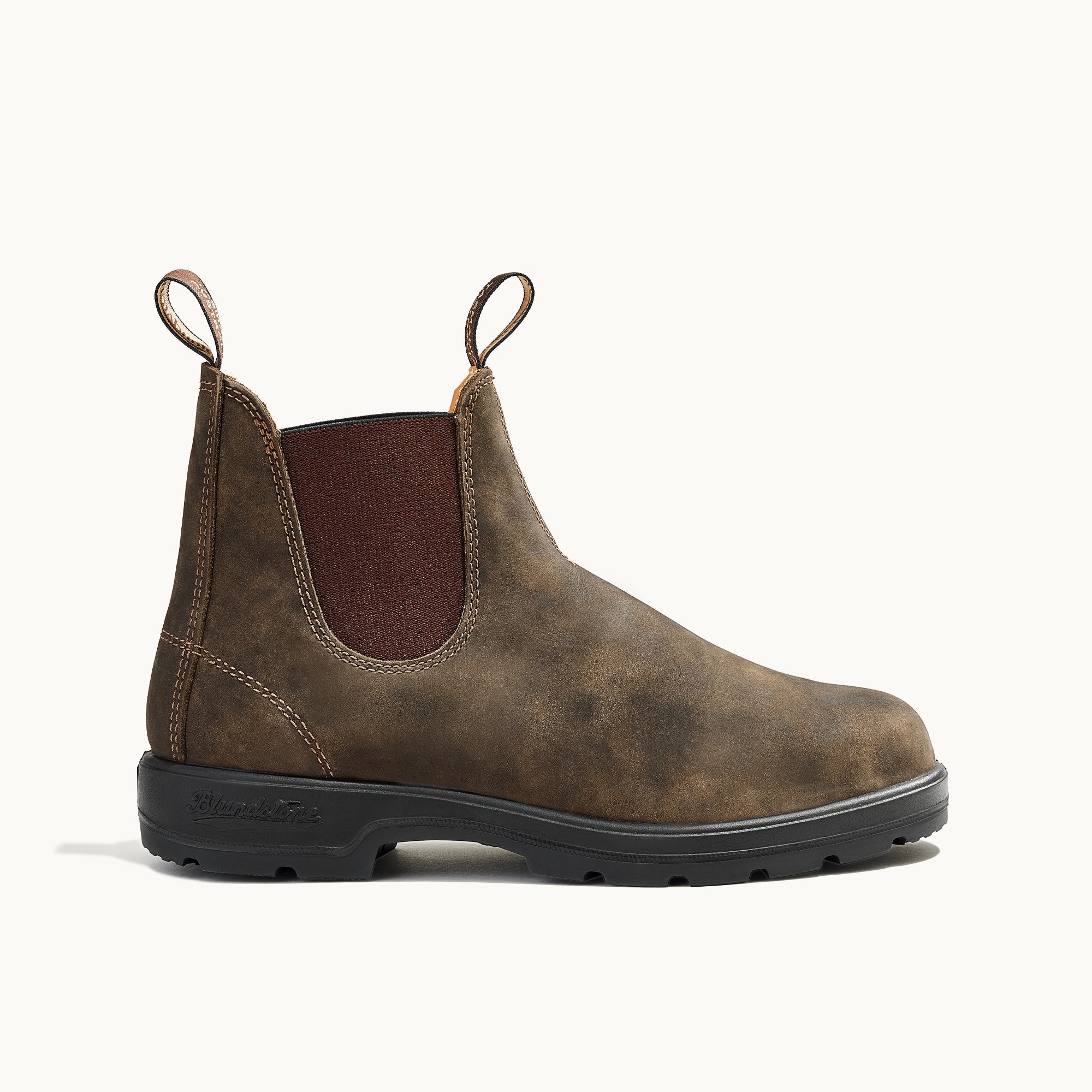 Blundstone 585 サイドゴアブーツ Rustic Brown UK4 Rustic Brown Premium Leather Chelsea Boots, Men's Classics 585