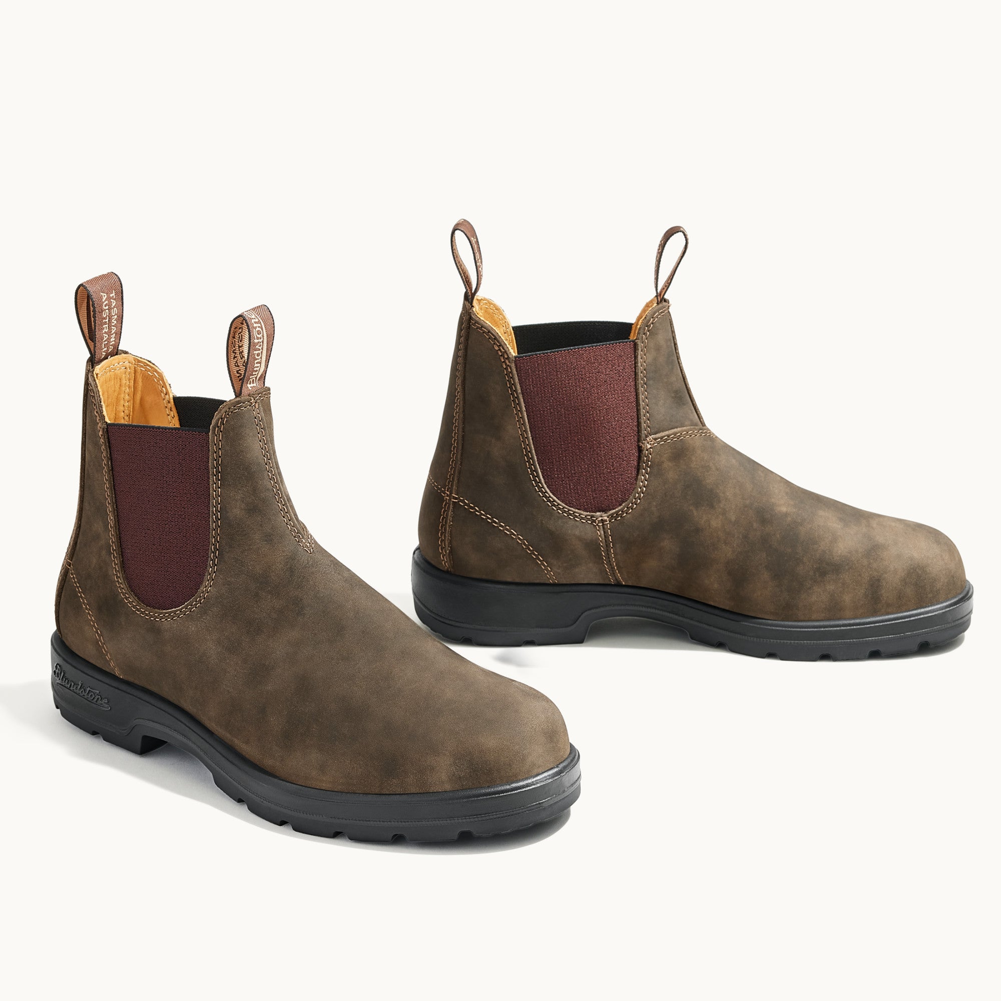 Blundstone 585 サイドゴアブーツ Rustic Brown UK4 Rustic Brown Premium Leather Chelsea Boots, Men's Classics 585