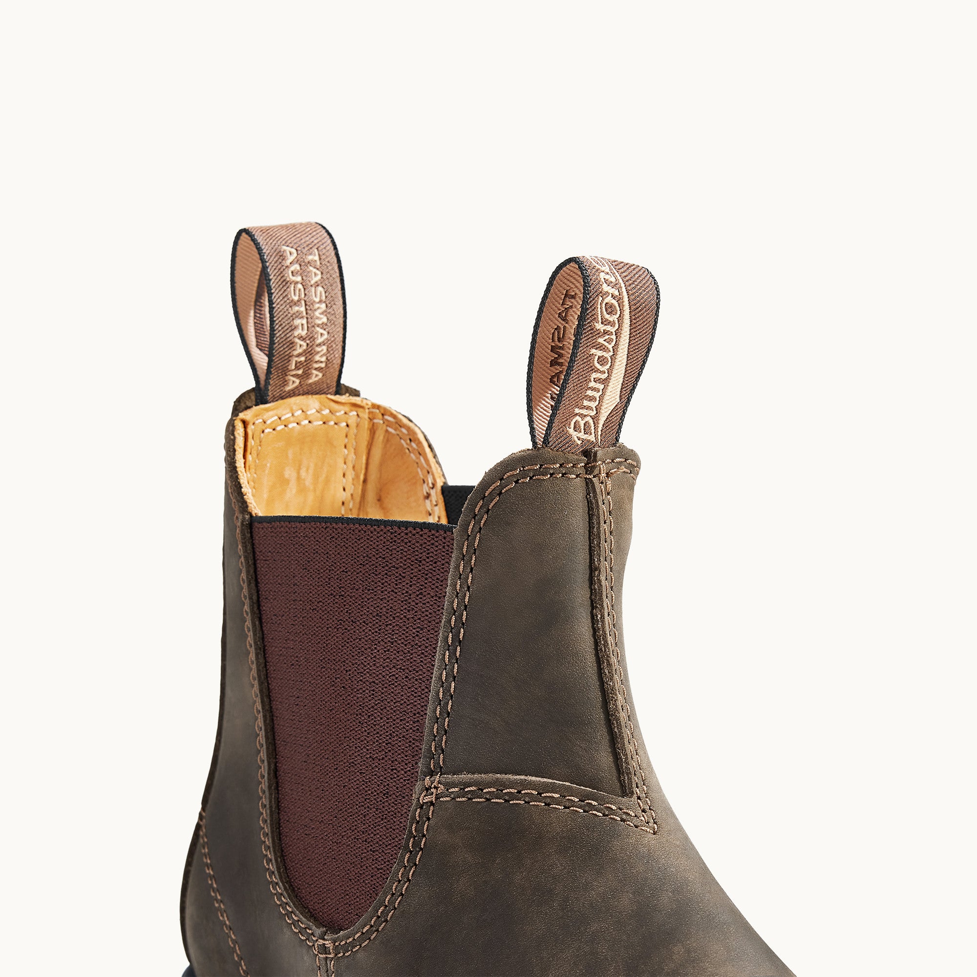 Rustic Brown Premium Leather Chelsea Boots, Men's Classics 585