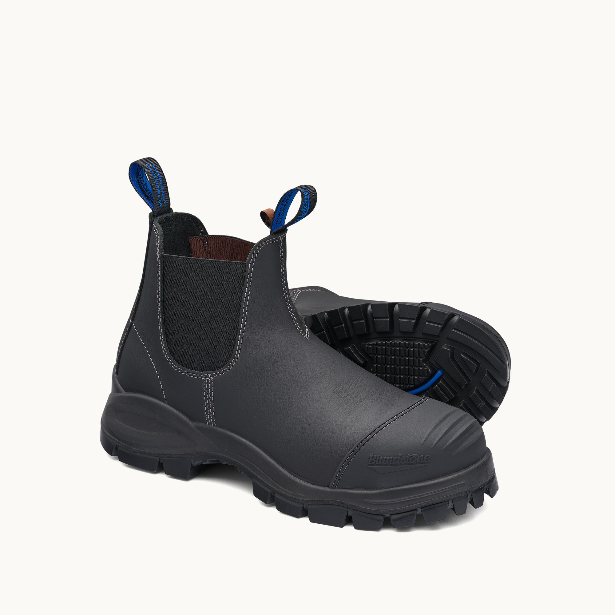 Black Leather Work Boots, Unisex Extreme Series 990 - Blundstone