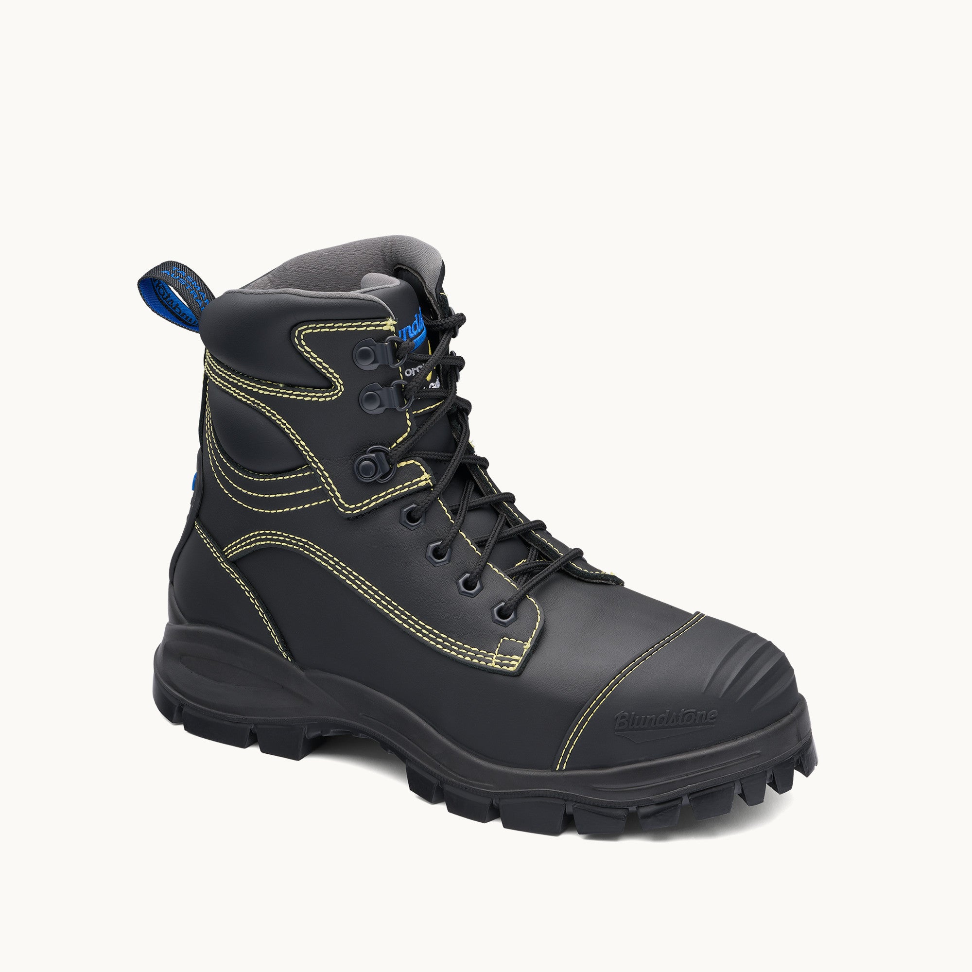 Black Premium Leather Lace Up Boots, Work Series 994 - Blundstone Black Premium Leather Lace Up Boots, Work Series 994 - Blundstone