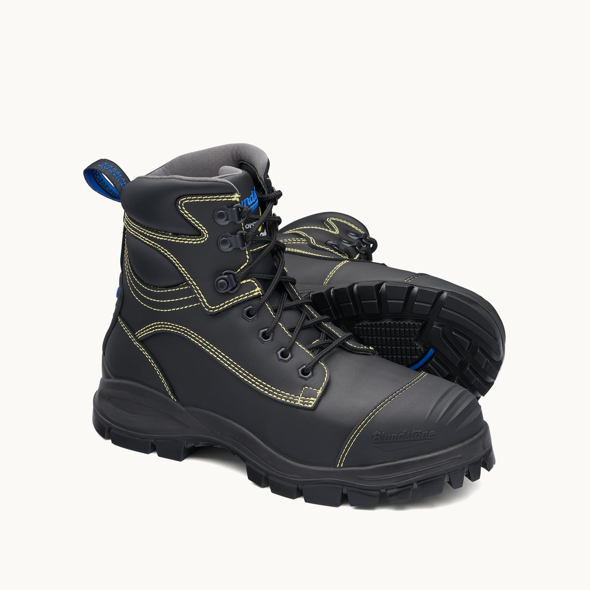 Black Premium Leather Lace Up Boots, Work Series 994 - Blundstone