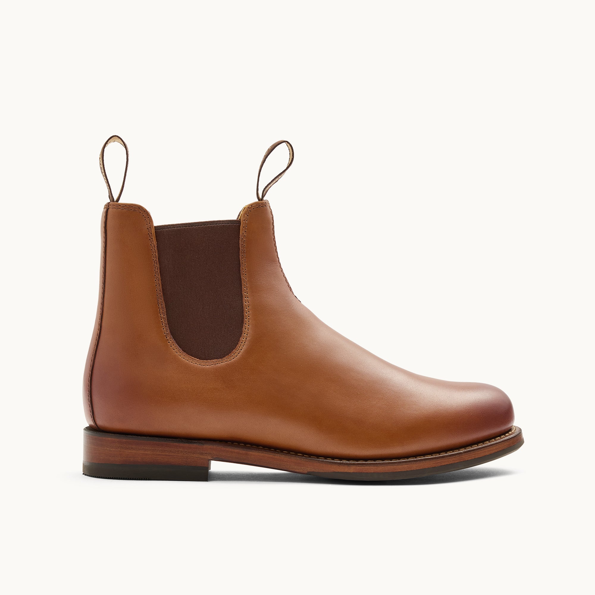 Chestnut Premium Leather Chelsea Boots, Men's Heritage 158