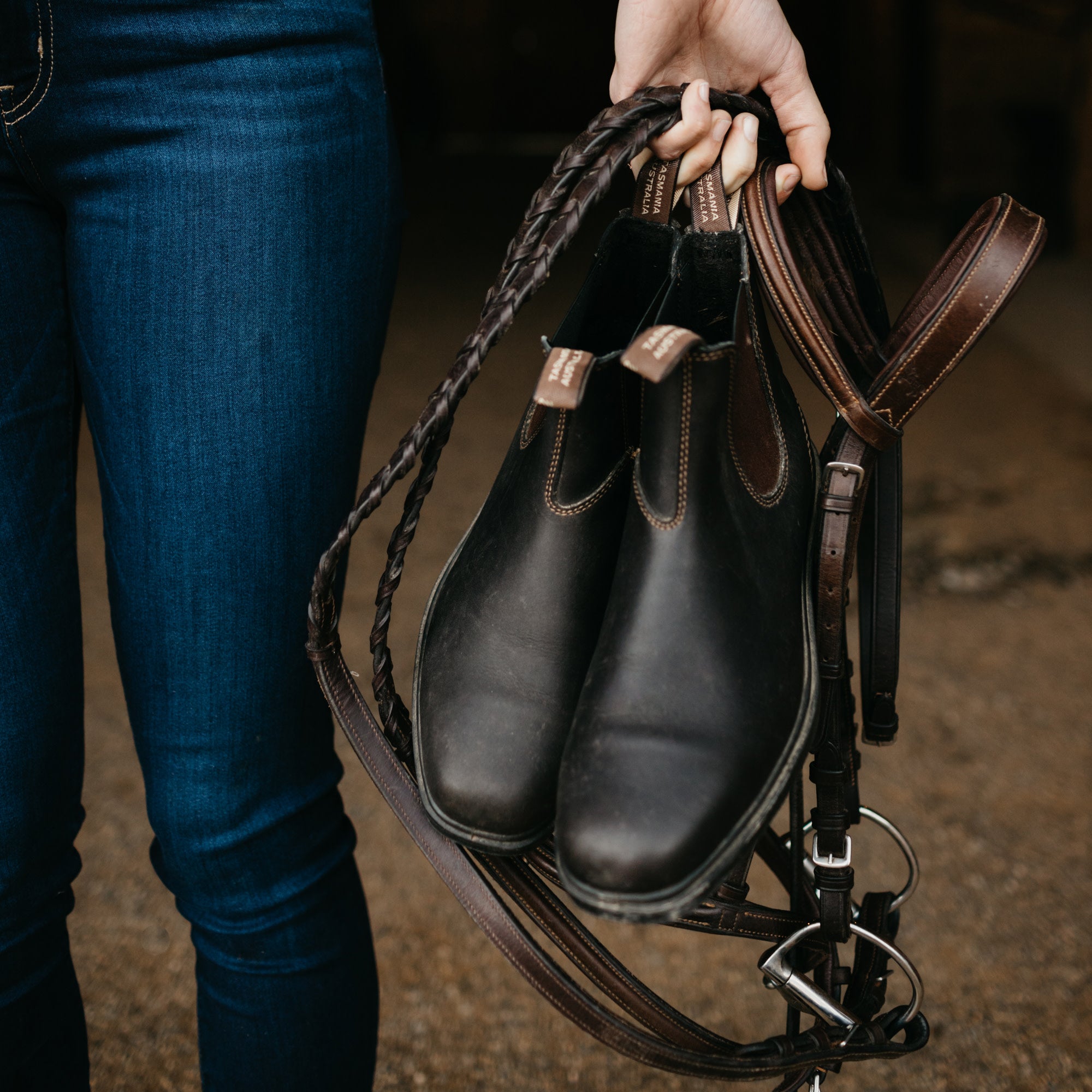 Stout Brown Premium Leather Chelsea Boots, Women's Dress 062
