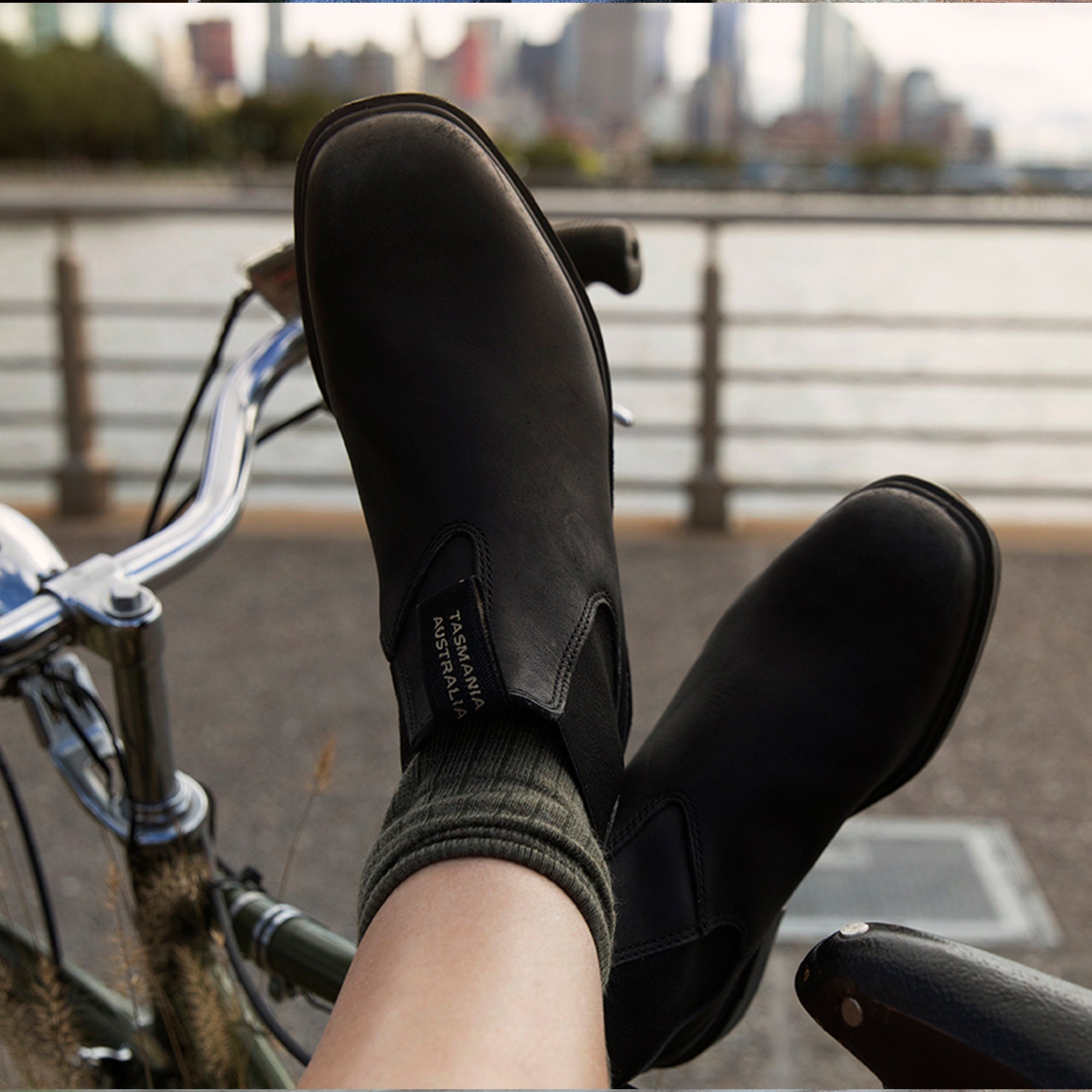 Black Full Grain Leather Chelsea Boots, Women's Dress 063 - Blundstone