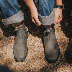 Rustic Black Premium Leather Chelsea Boots, Men's Dress 1308 - Blundstone Rustic Black Premium Leather Chelsea Boots, Men's Dress 1308 - Blundstone