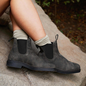 Blundstone Rustic Black Premium Leather Chelsea Boots, Women's Dress 1308