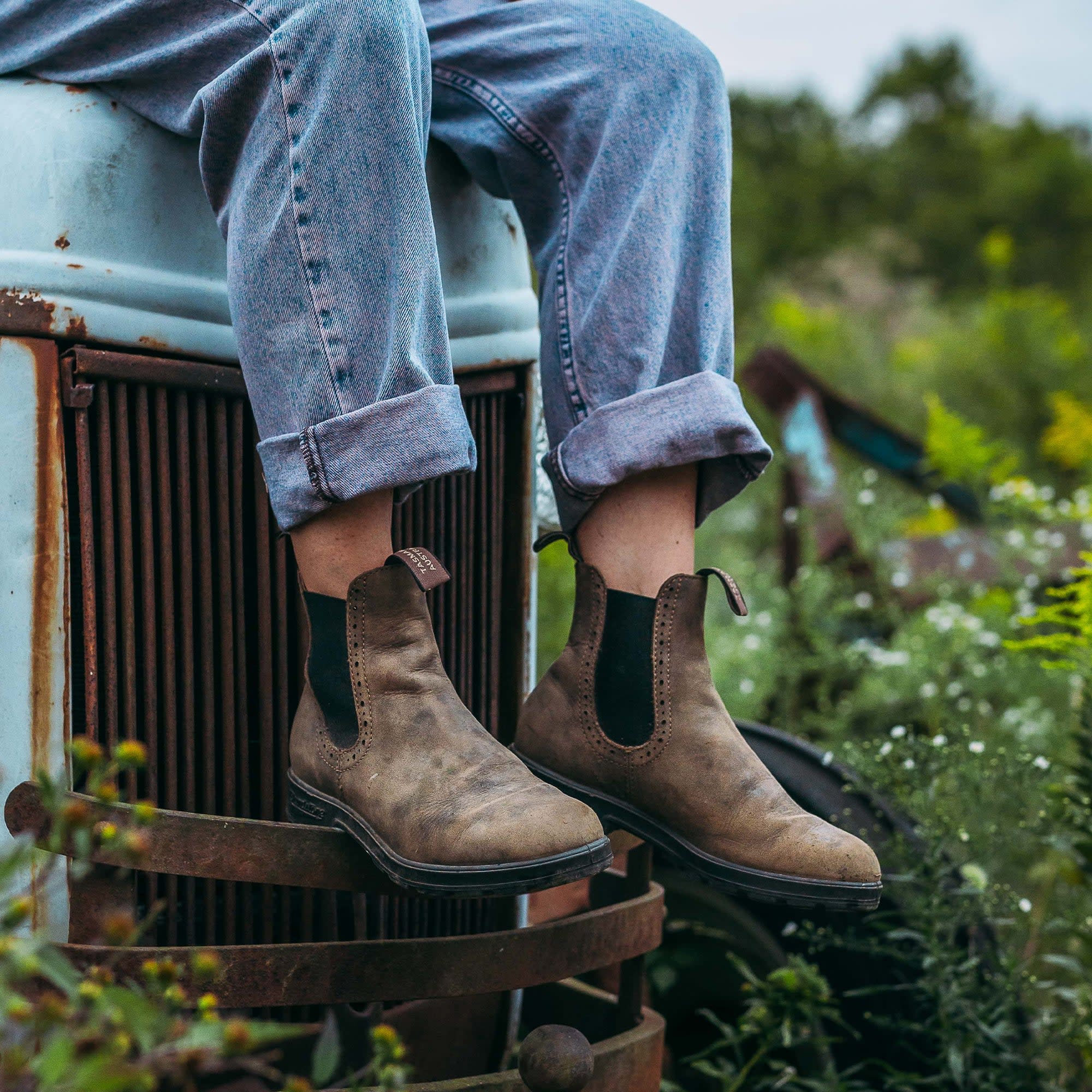 Rustic Brown Premium Leather High Top Boots, Women's Originals