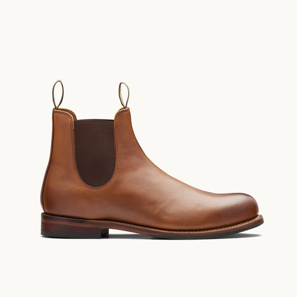 Chestnut Premium Leather Chelsea Boots, Women's Heritage 158