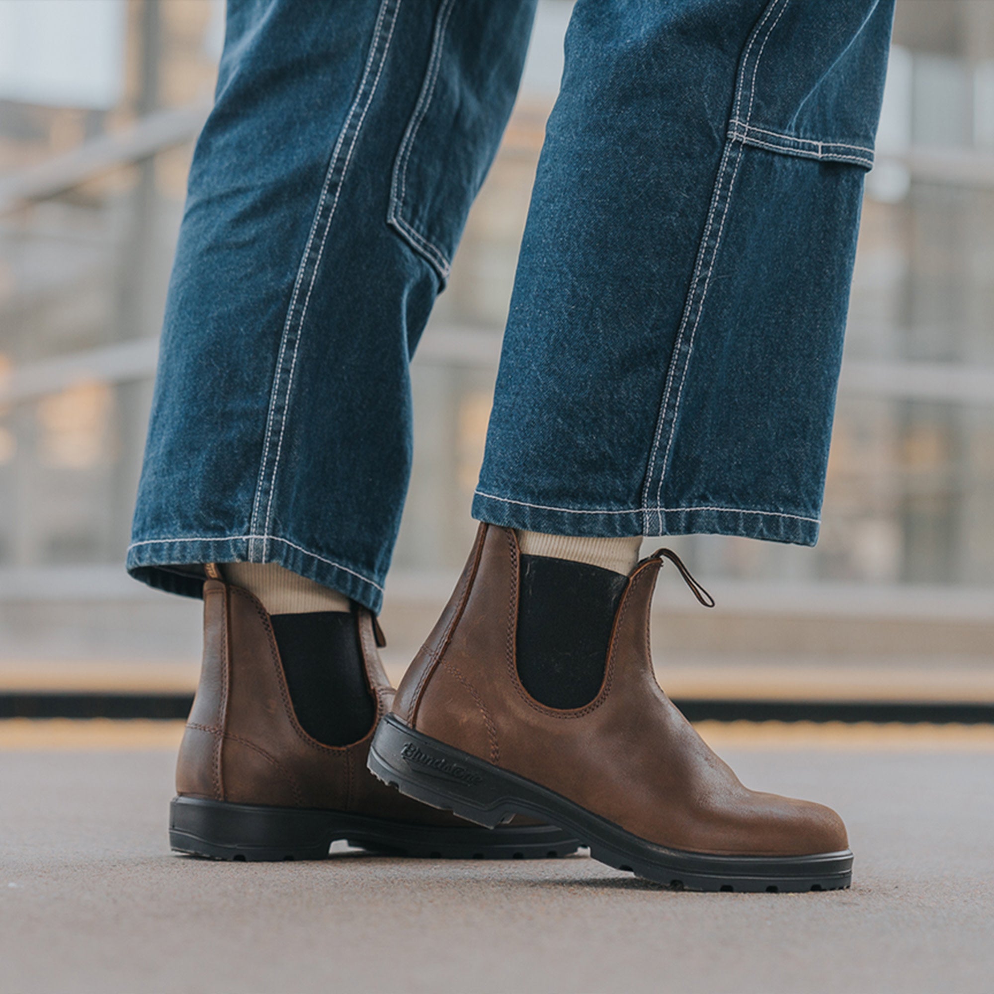 Antique Brown Premium Leather Chelsea Boots, Women's Classics 1609