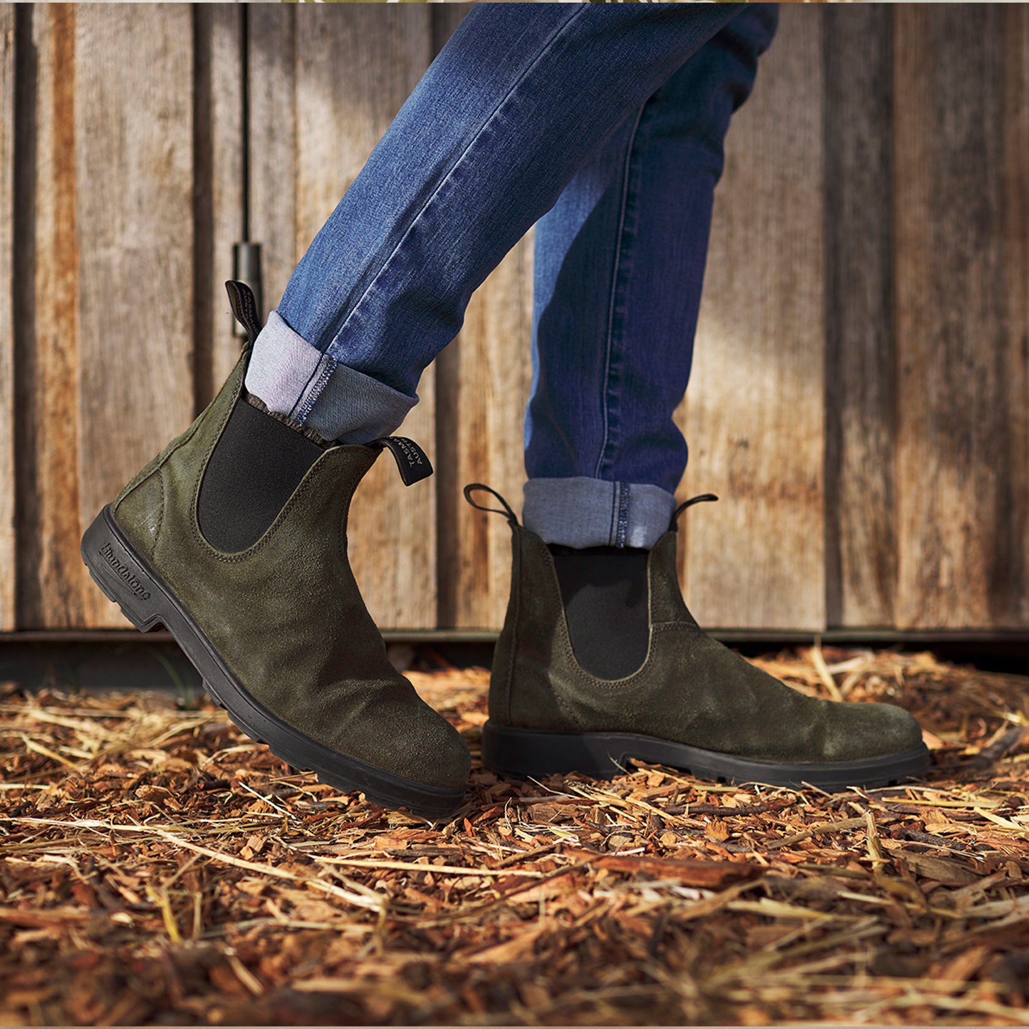 Dark Olive Suede Leather Suede Boots, Women's Originals 1615