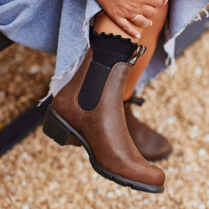 womens boots brown chelsea ankle boots