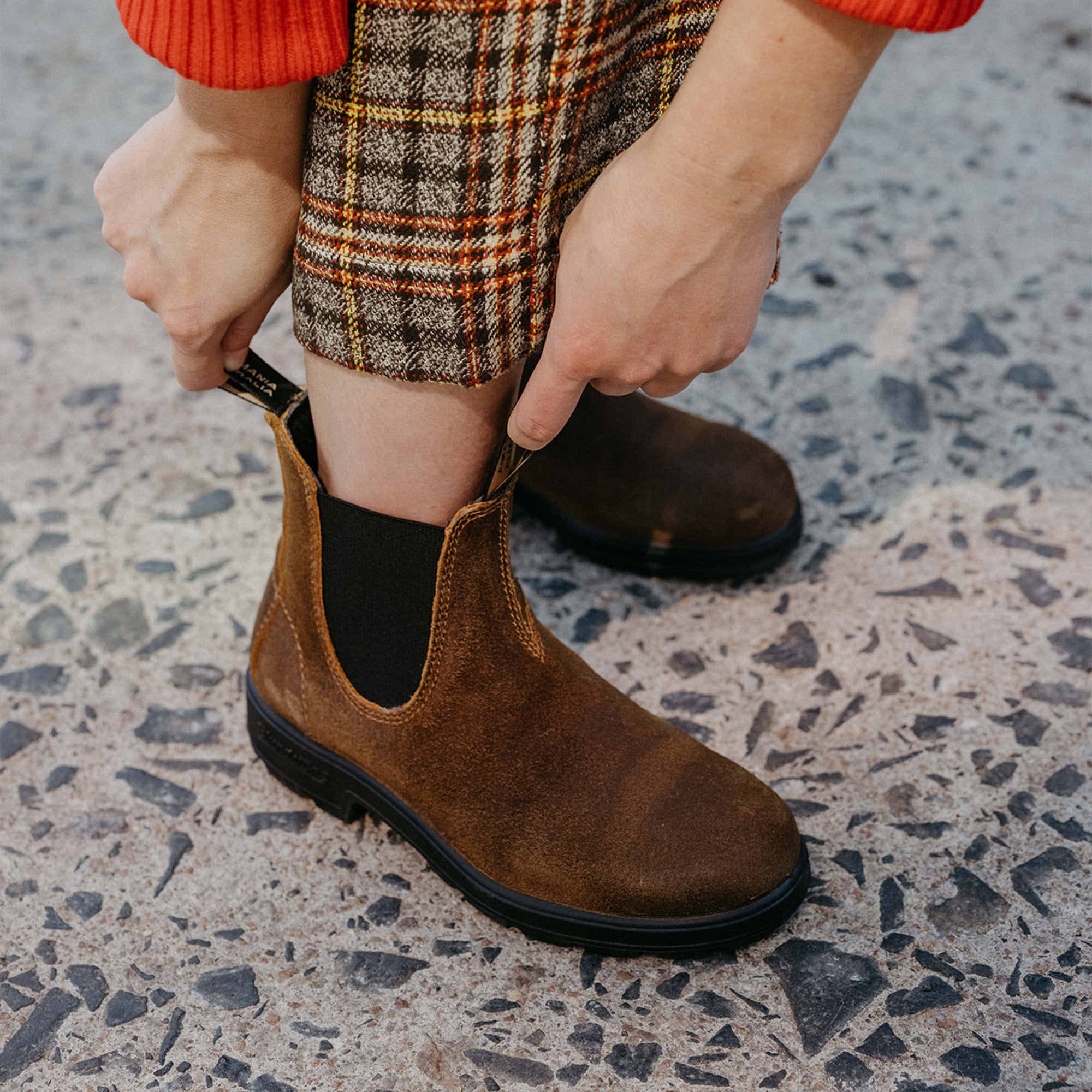 Tobacco Suede Leather Suede Boots, Women's Originals 1911 - Blundstone