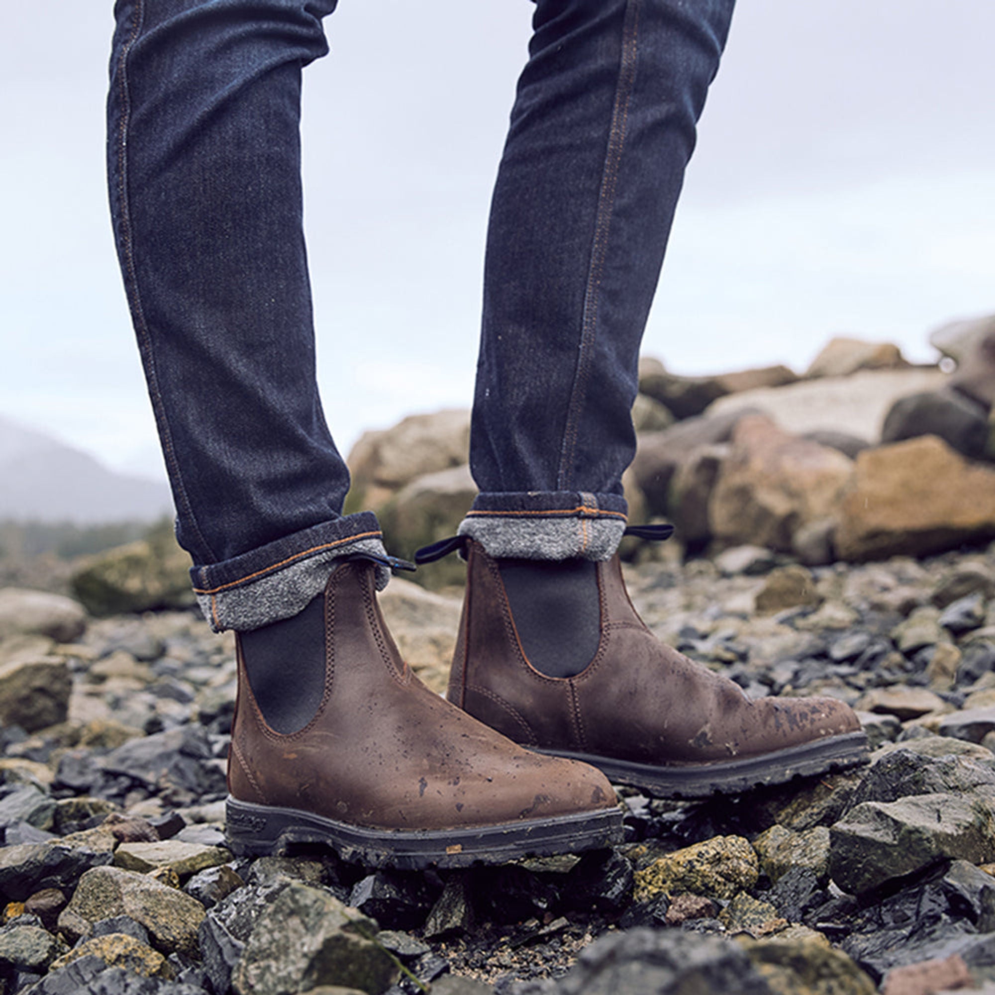Blundstone サイドゴアブーツ BS1477 THERMAL サイズ4 Antique Brown Premium Waterproof Leather Chelsea Boots, Women's