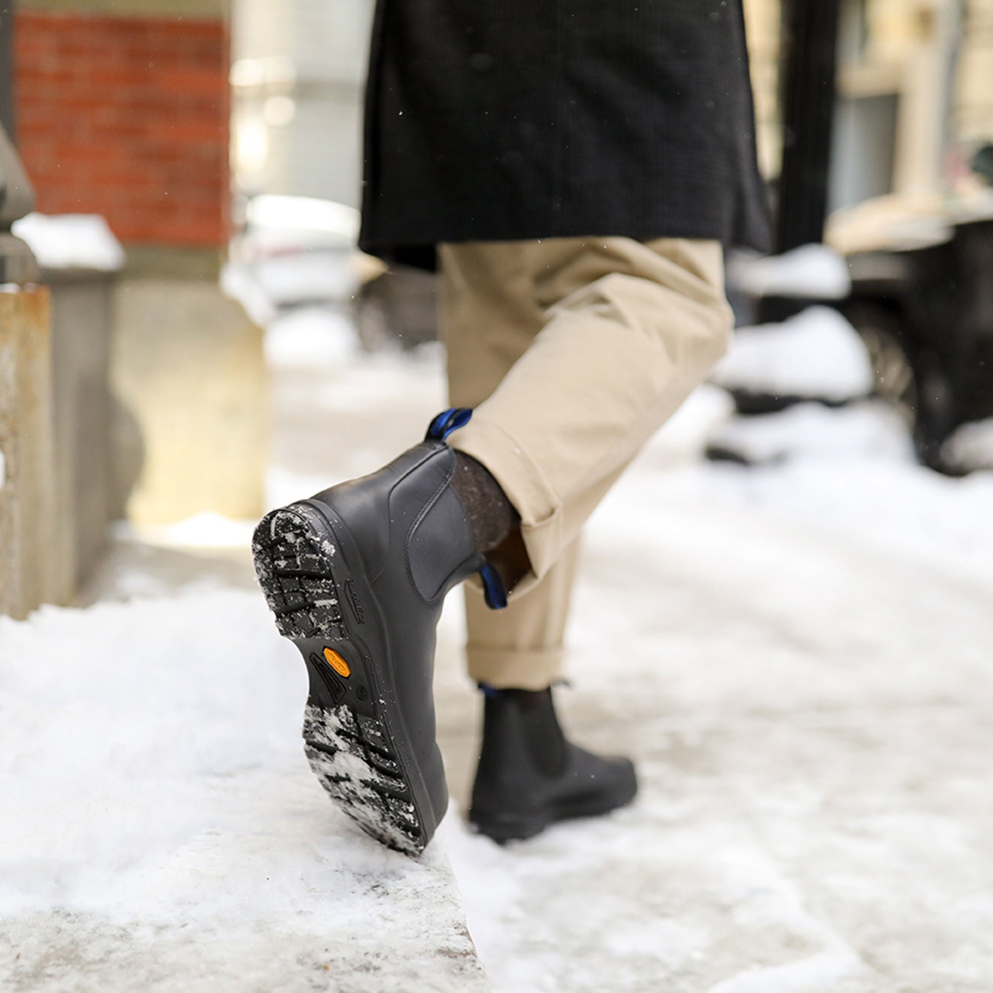 Black Premium Waterproof Leather Chelsea Boots, Men's All-Terrain