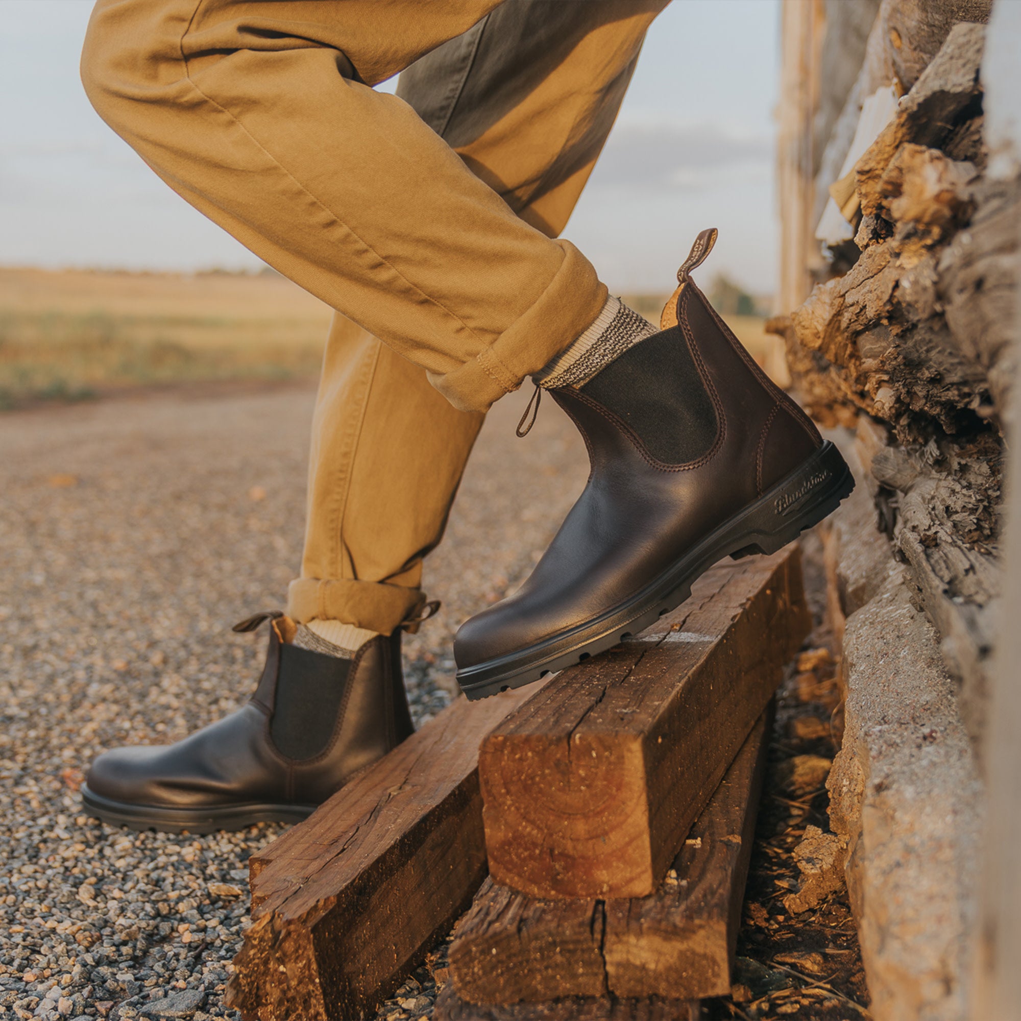 靴 Blundstone Claret Full Grain Leather Chelsea Boots, Men's Classics 2540