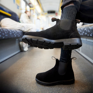 Black Suede Suede Leather Suede Boots, Men