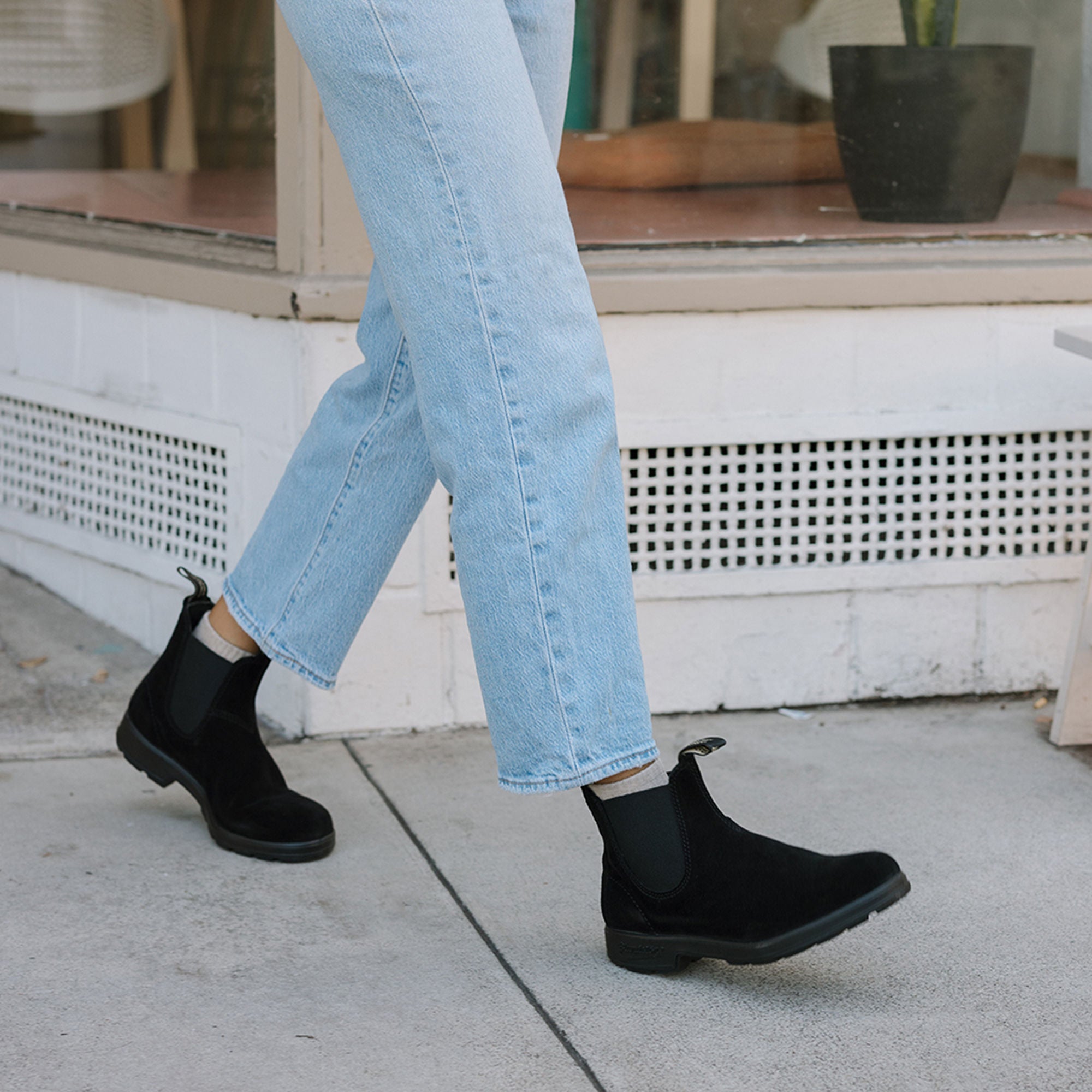 Black Suede Suede Leather Suede Boots, Women's Originals 2405