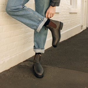 Stout Brown Premium Leather Chelsea Boots, Men's Dress 062