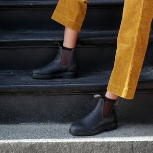 Stout Brown Premium Leather Chelsea Boots, Women's Dress 062