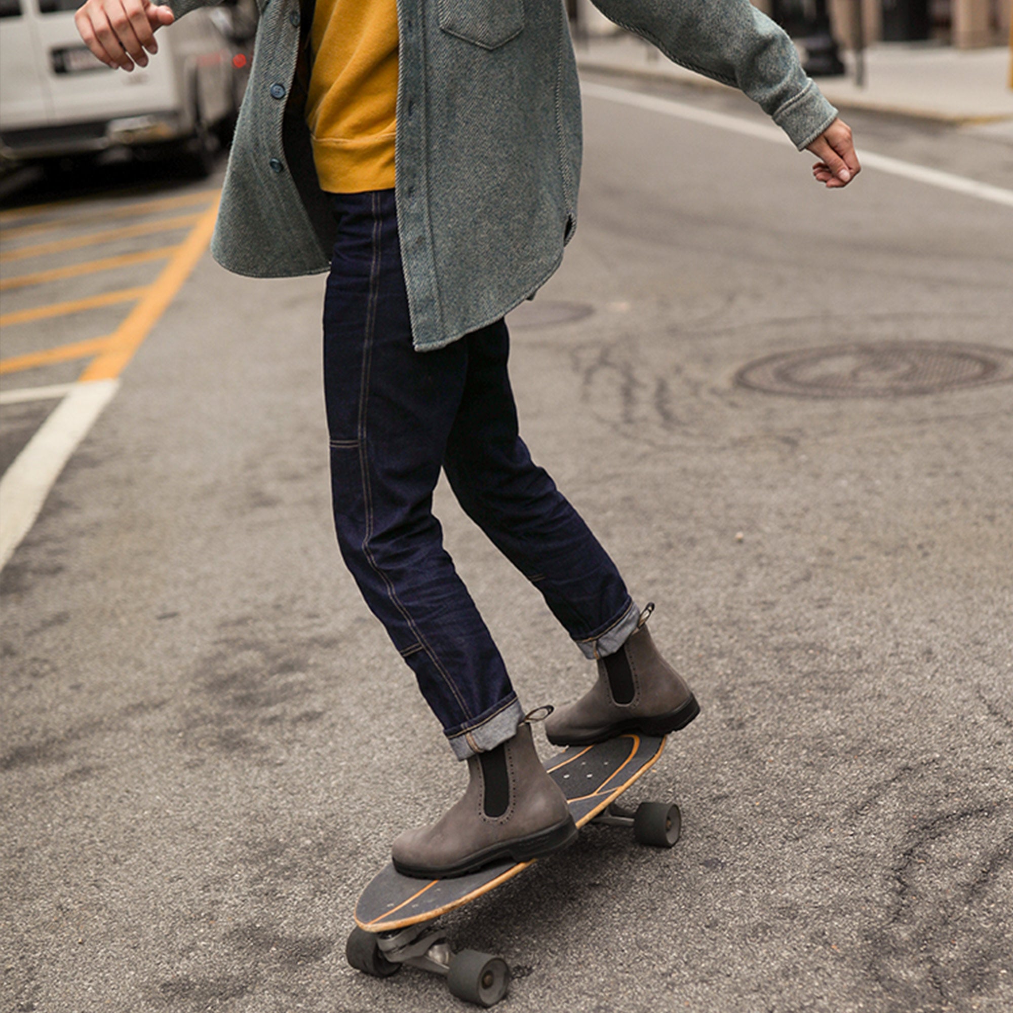 Dusty Grey Premium Leather High Top Boots, Women's Originals 2216