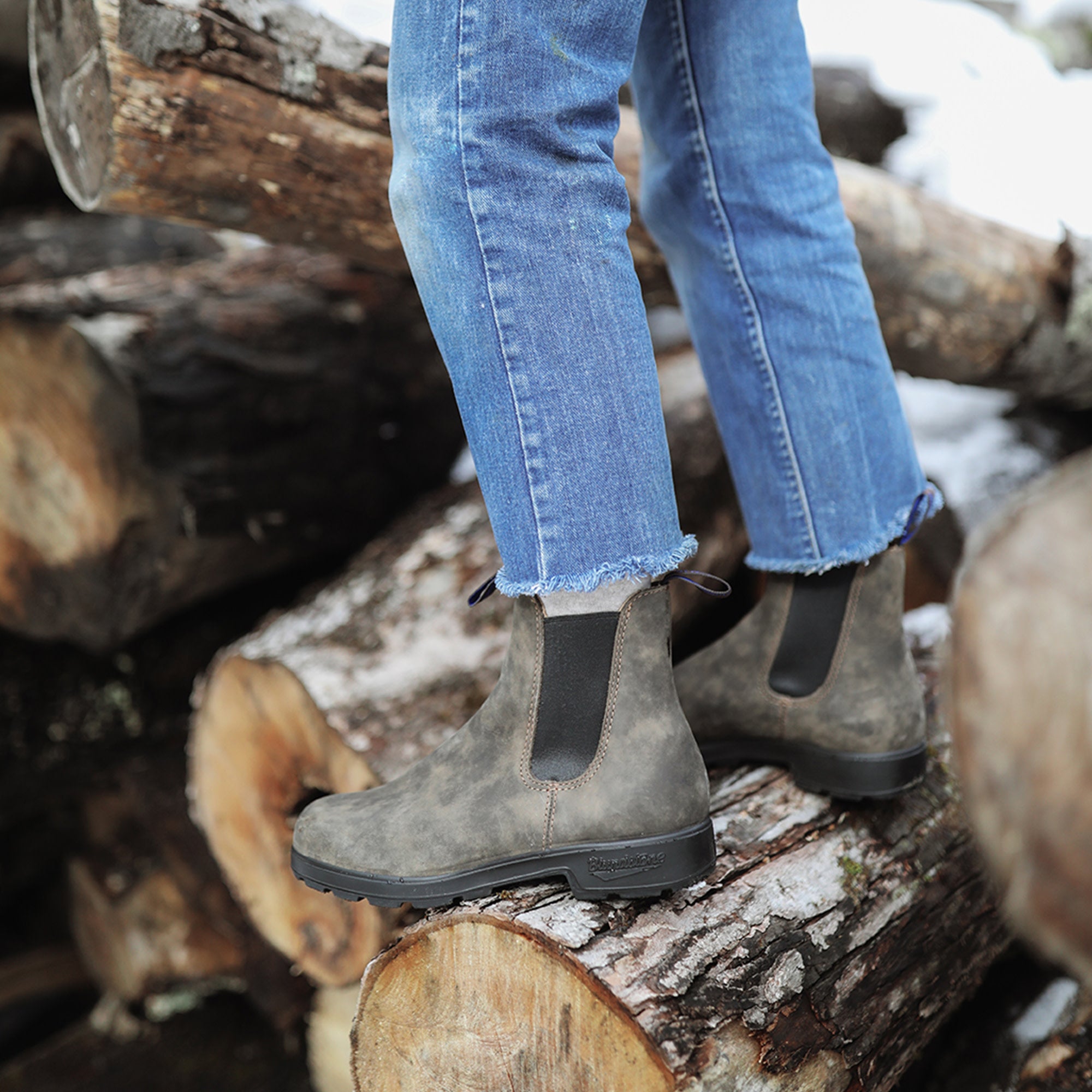Rustic Brown Premium Waterproof Leather High Top Boots, Women's