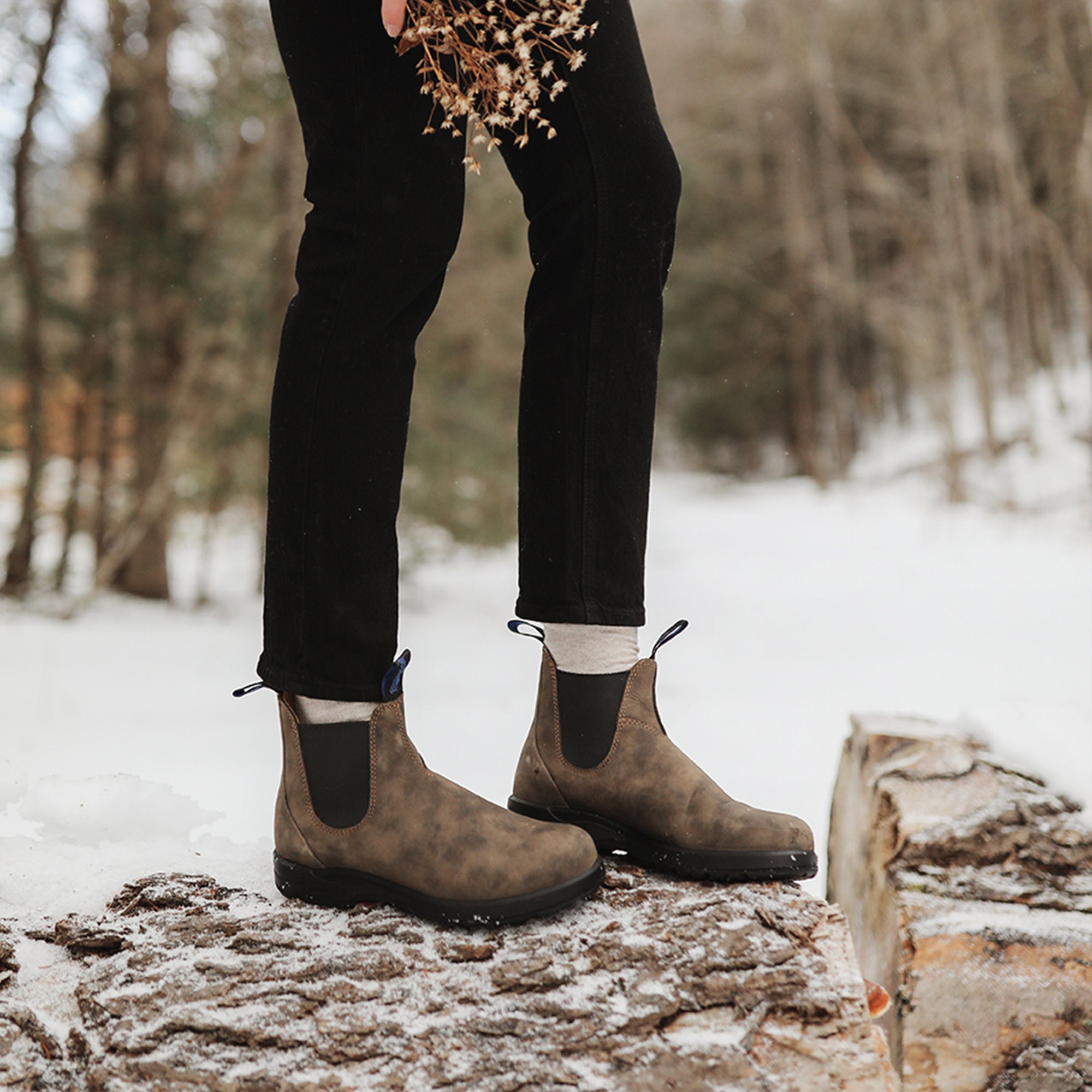 Rustic Brown Premium Waterproof Leather Chelsea Boots, Women's All