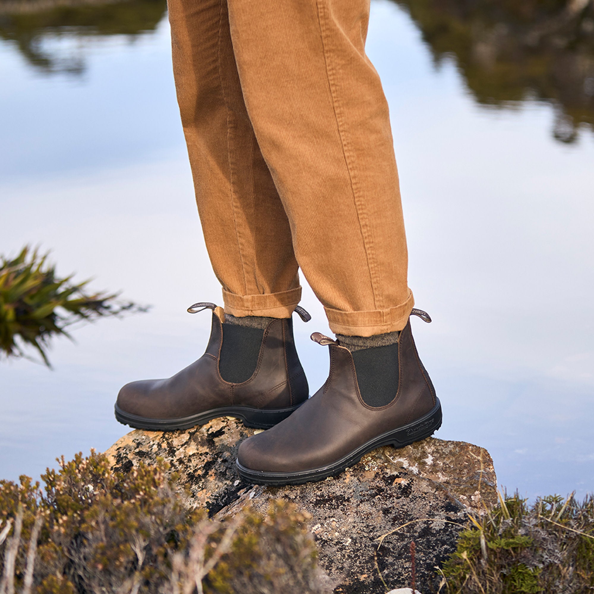 ポチ　トゥースペースト Brown Premium Leather Chelsea Boots, Men's Classics 2340 - Blundstone