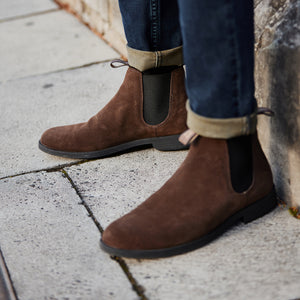 Brown Suede Leather Ankle Boots, Men's Dress 2391 - Blundstone Brown Suede Leather Ankle Boots, Men's Dress 2391 - Blundstone
