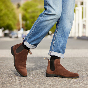 Brown Suede Leather Ankle Boots, Men's Dress 2391 - Blundstone Brown Suede Leather Ankle Boots, Men's Dress 2391 - Blundstone
