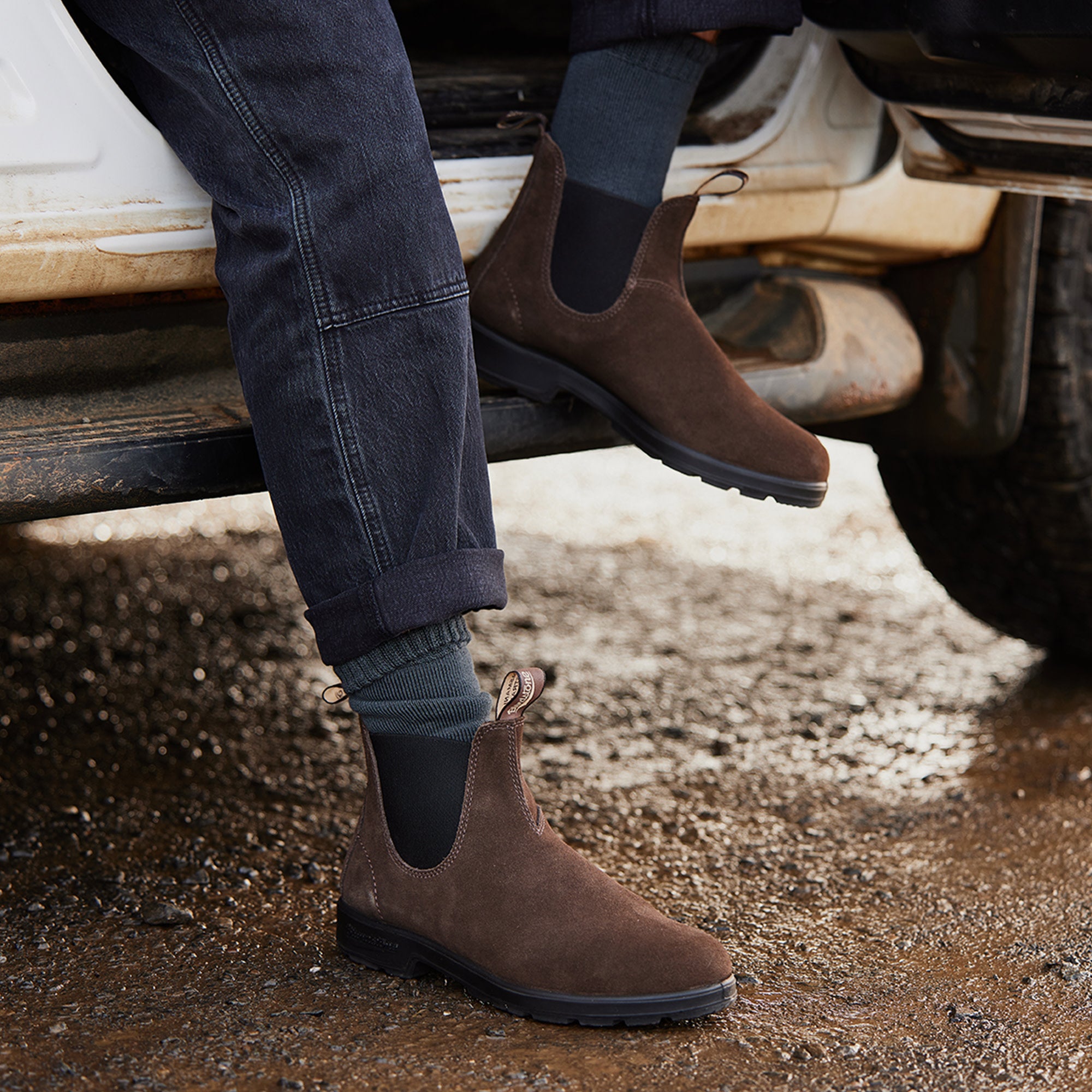 Brown Suede Leather Suede Boots, Men's Originals 2410 - Blundstone