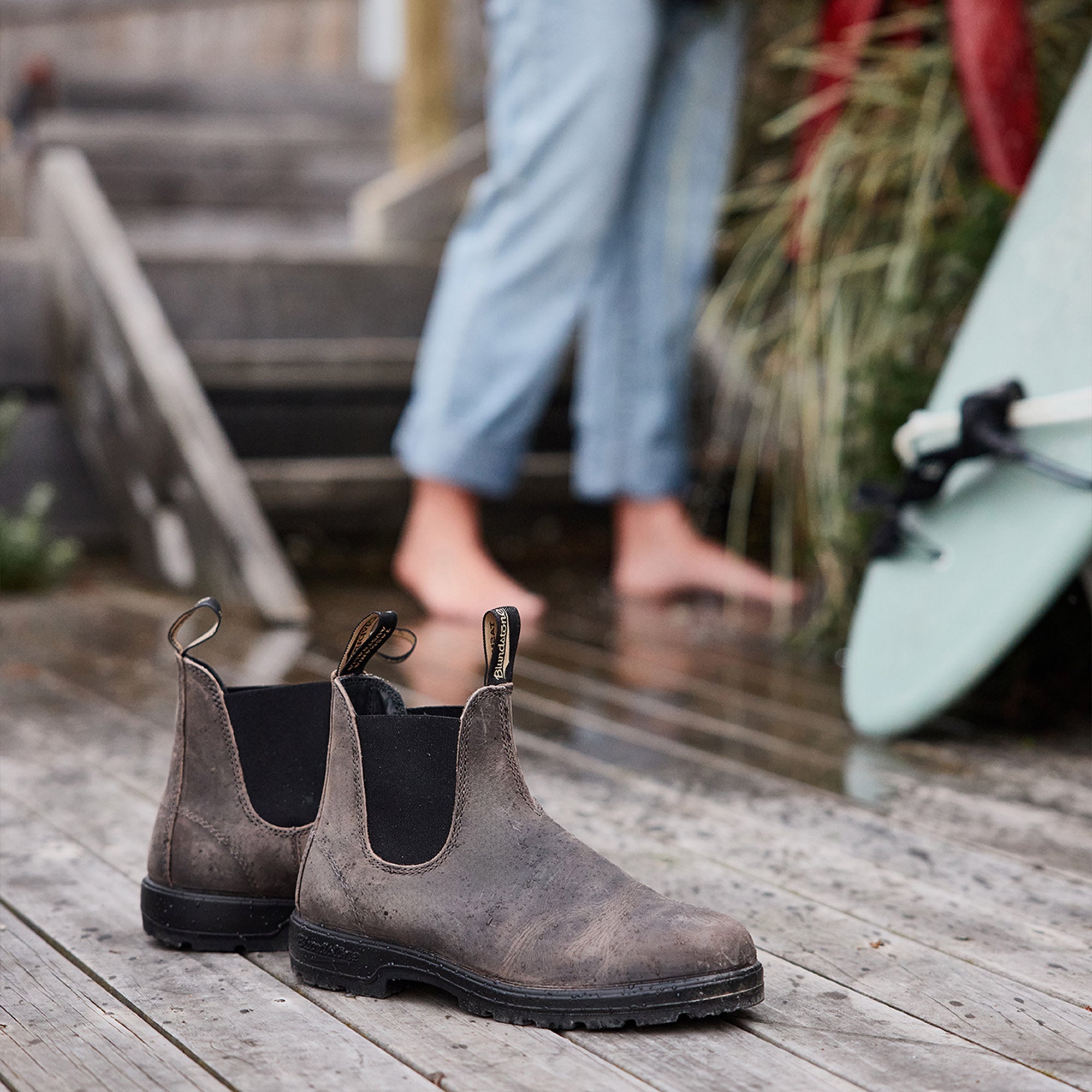 Clay Premium Leather Chelsea Boots, Women's Classics 2446 - Blundstone