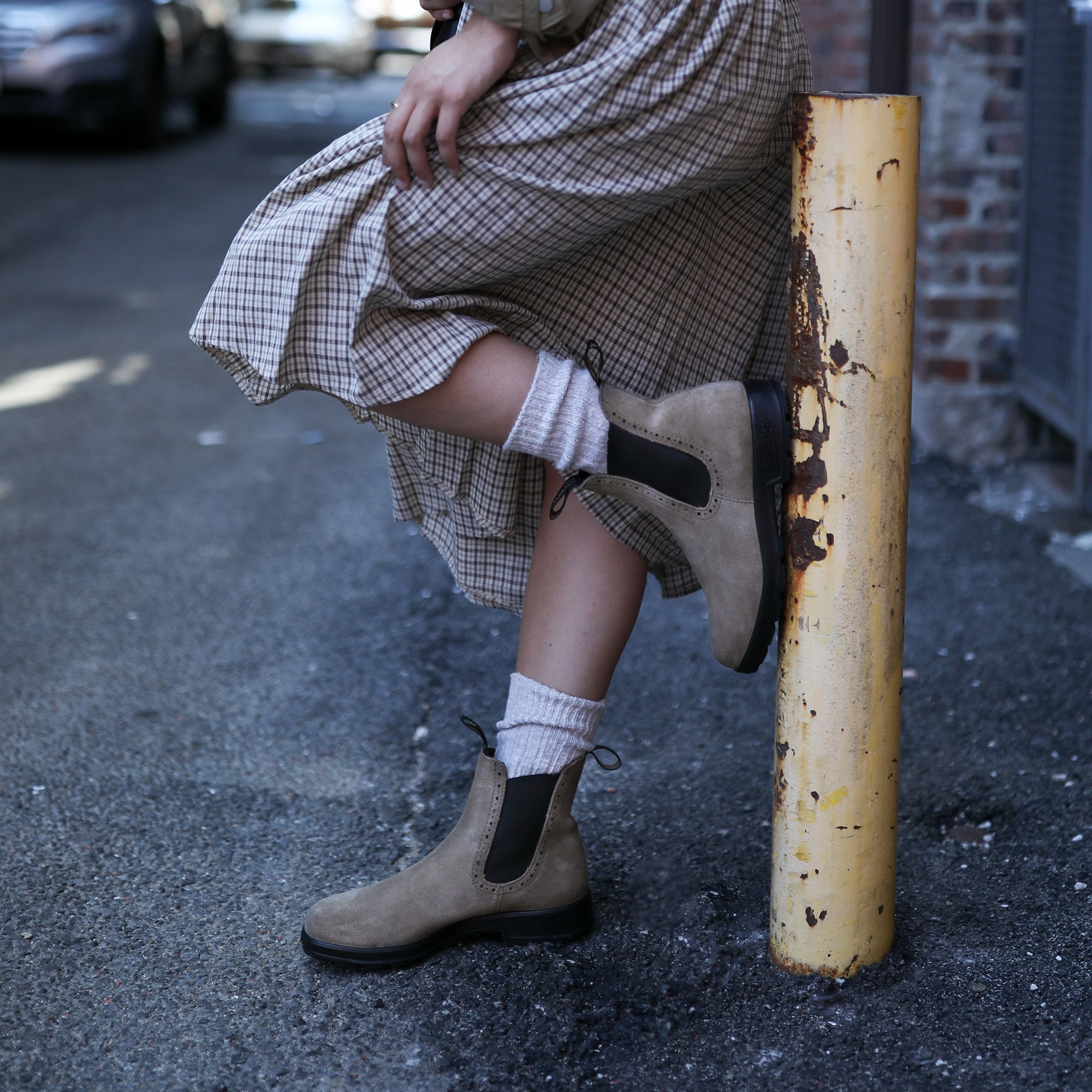 Dark Mushroom Suede Leather High Top Boots, Women's Originals 2516