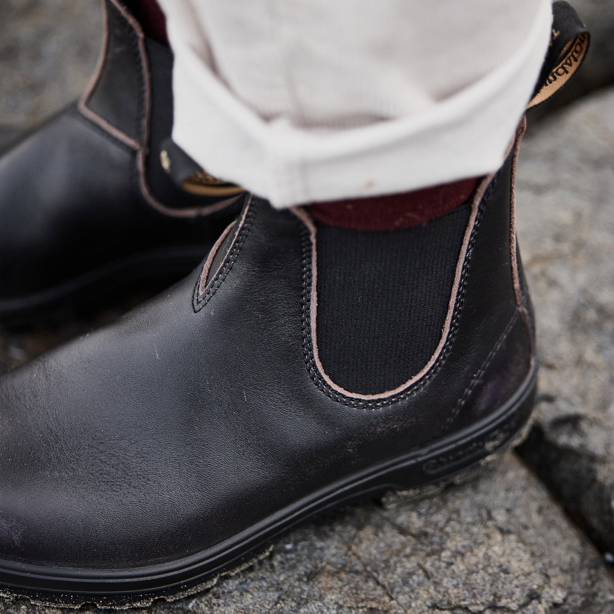 Vintage Zinc Brush Full Grain Leather Chelsea Boots, Women's