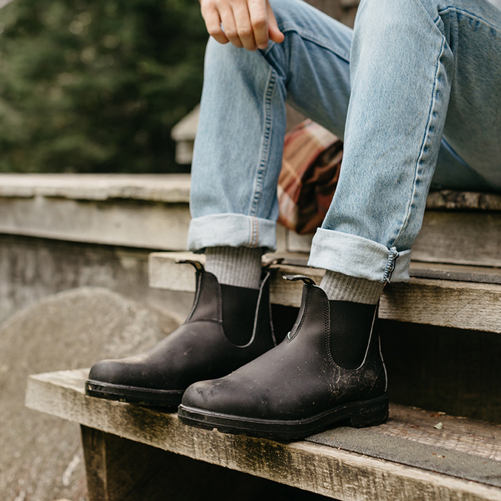 Black Premium Leather Chelsea Boots, Men's Originals 510 - Blundstone