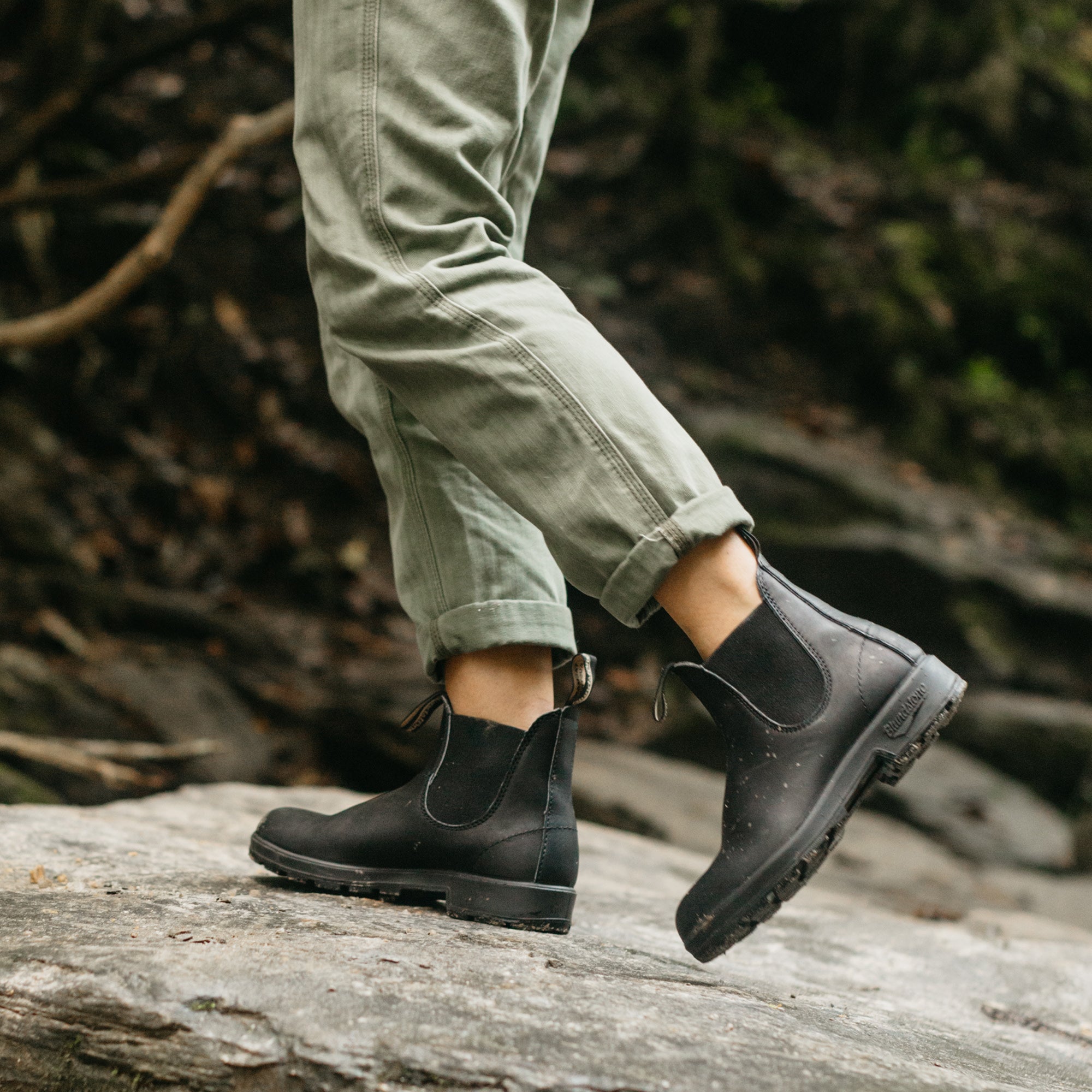 Black Premium Leather Chelsea Boots, Women's Originals 510