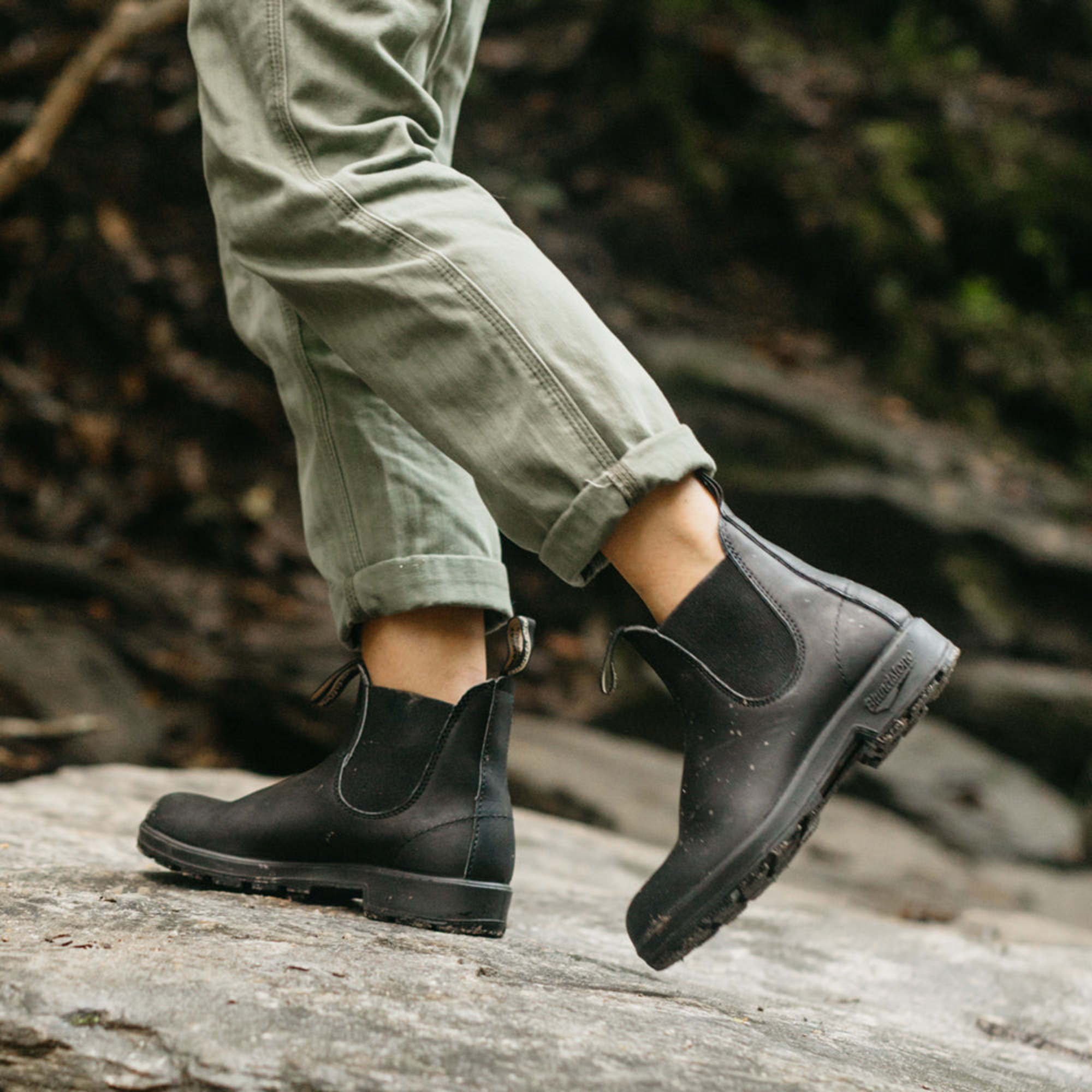 Black Premium Leather Chelsea Boots, Women's Originals 510